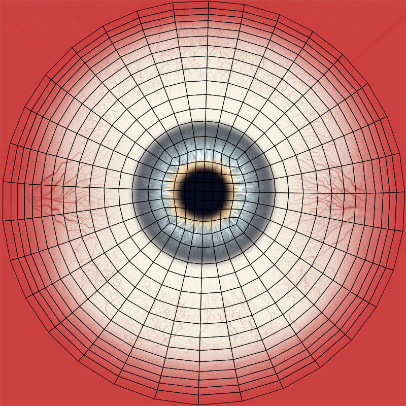 Human Eye Low-poly 3D model_7