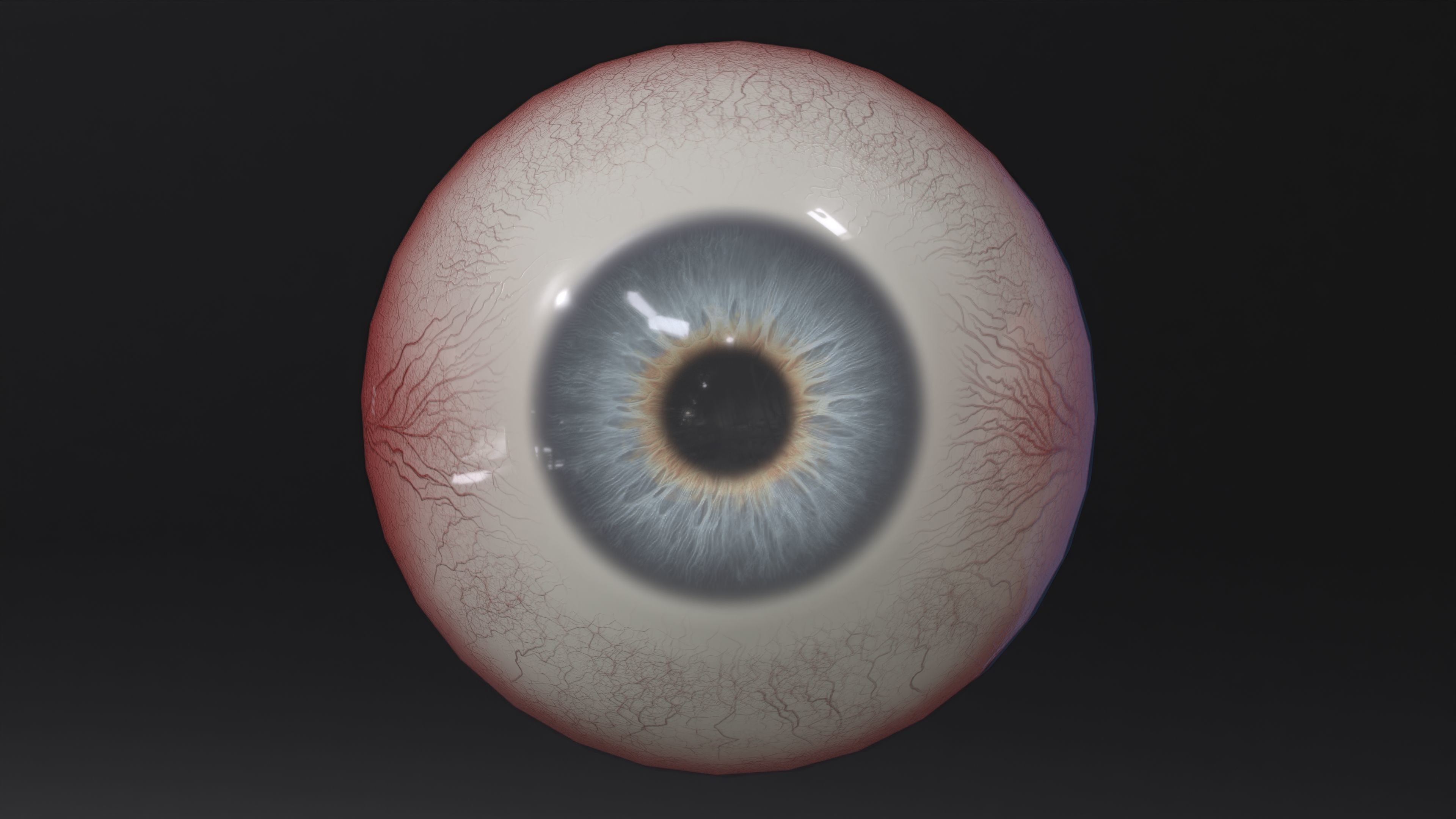 Human Eye Low-poly 3D model_2