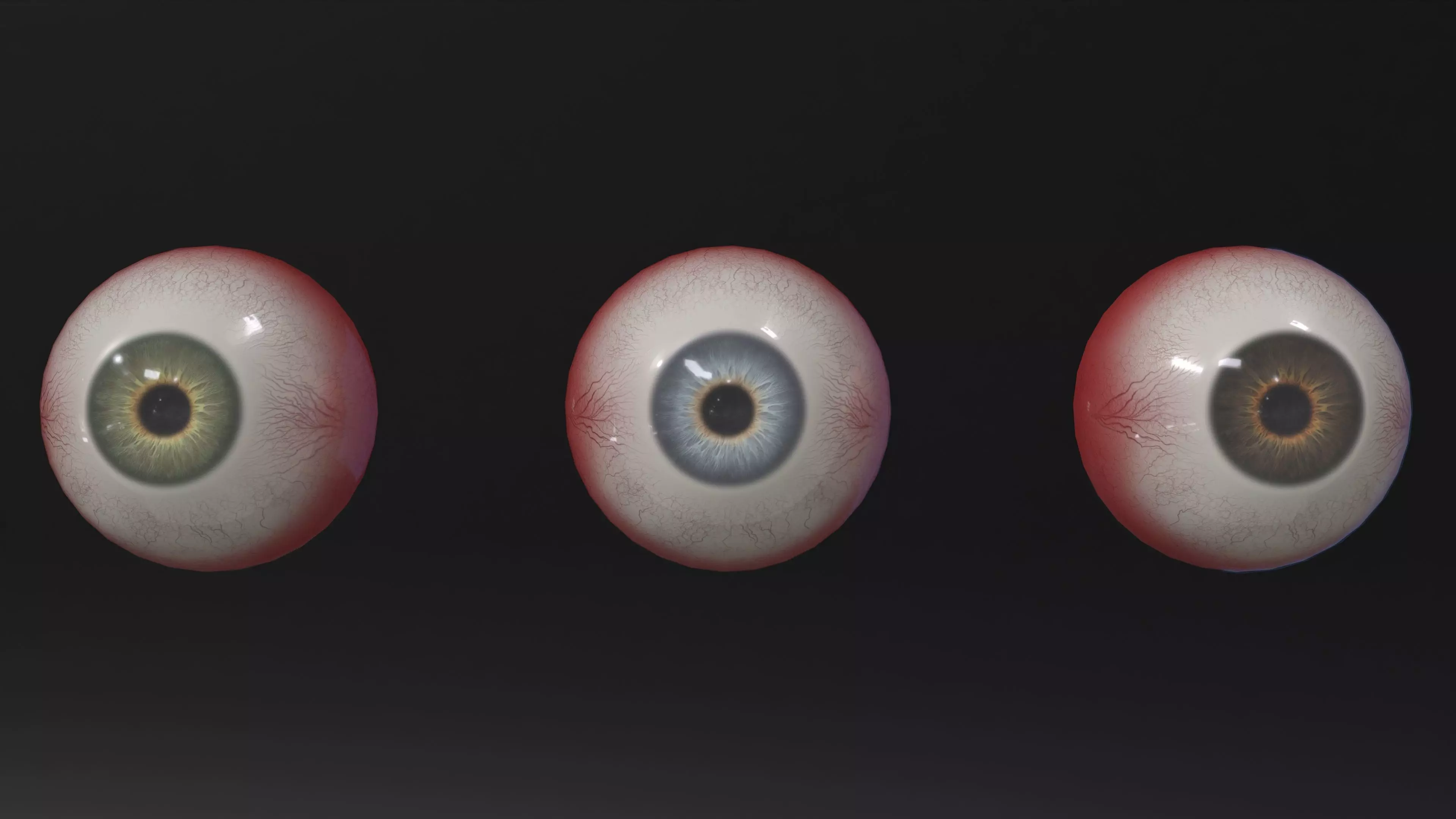 Human Eye Low-poly 3D model_0