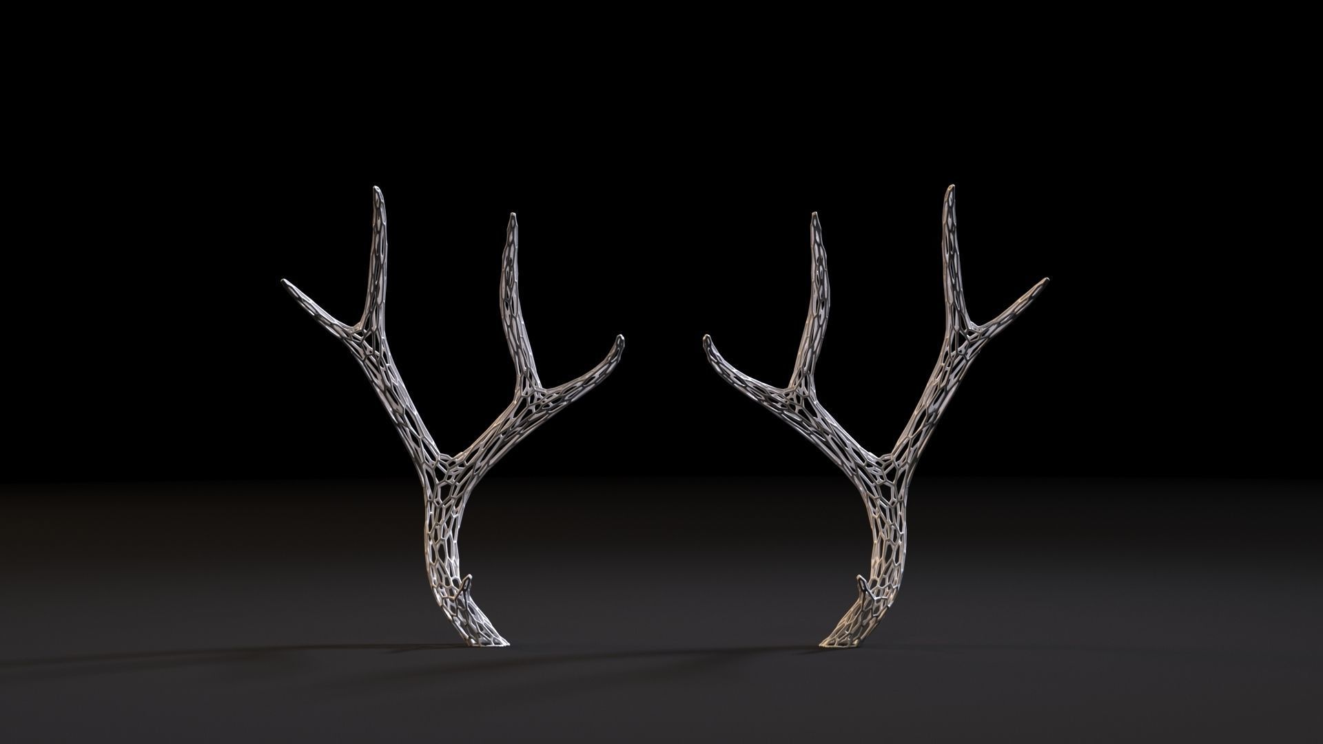 Deer horns 3D print model_3