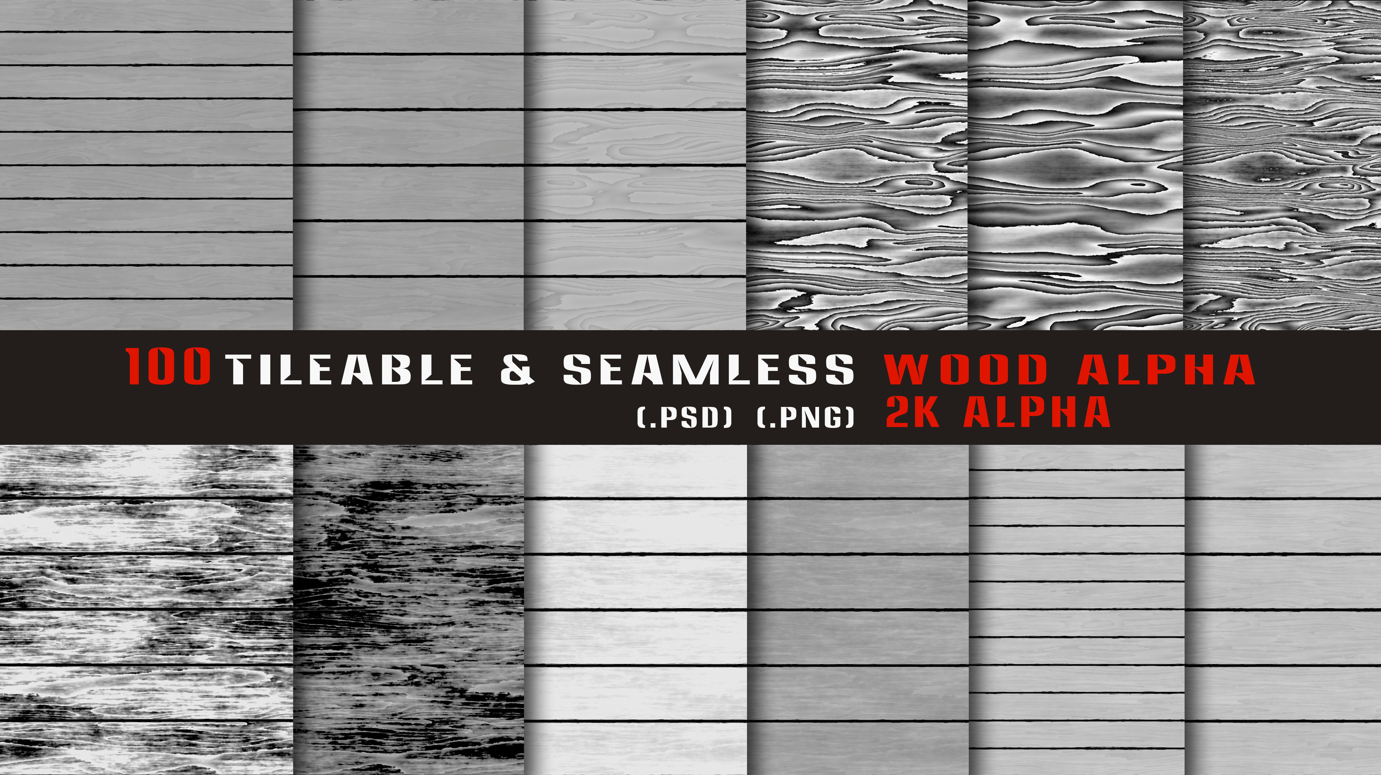 100 Tileable and Seamless Wood Alpha-Vol3 Texture_3