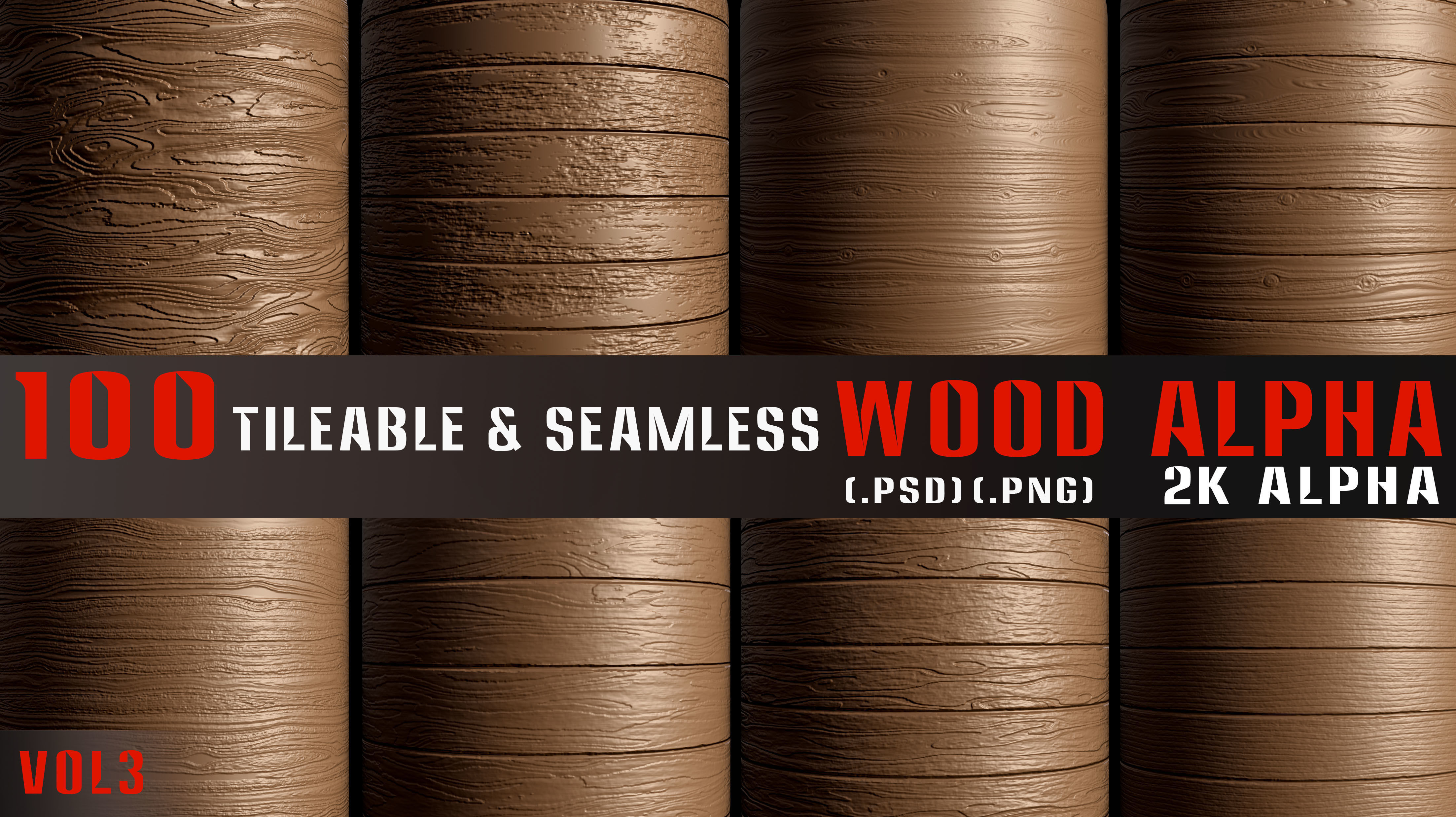 100 Tileable and Seamless Wood Alpha-Vol3 Texture_1