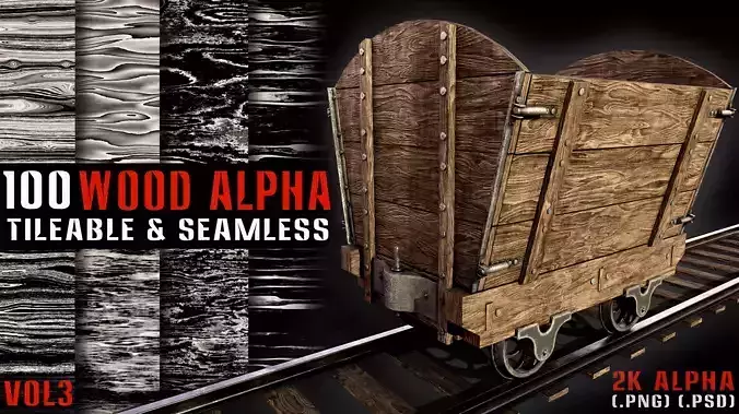 100 Tileable and Seamless Wood Alpha-Vol3 Texture 100 Tileable and Seamless Wood Alpha-Vol3 Texture