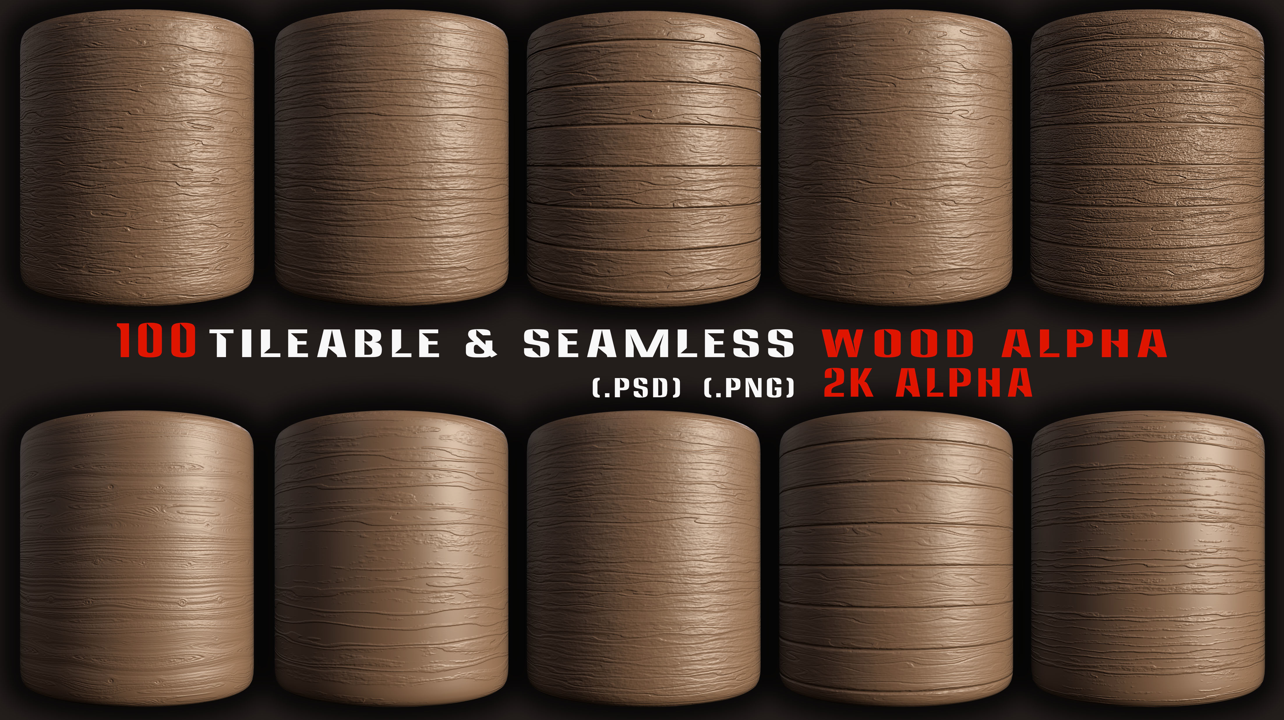 100 Tileable and Seamless Wood Alpha-Vol3 Texture_7
