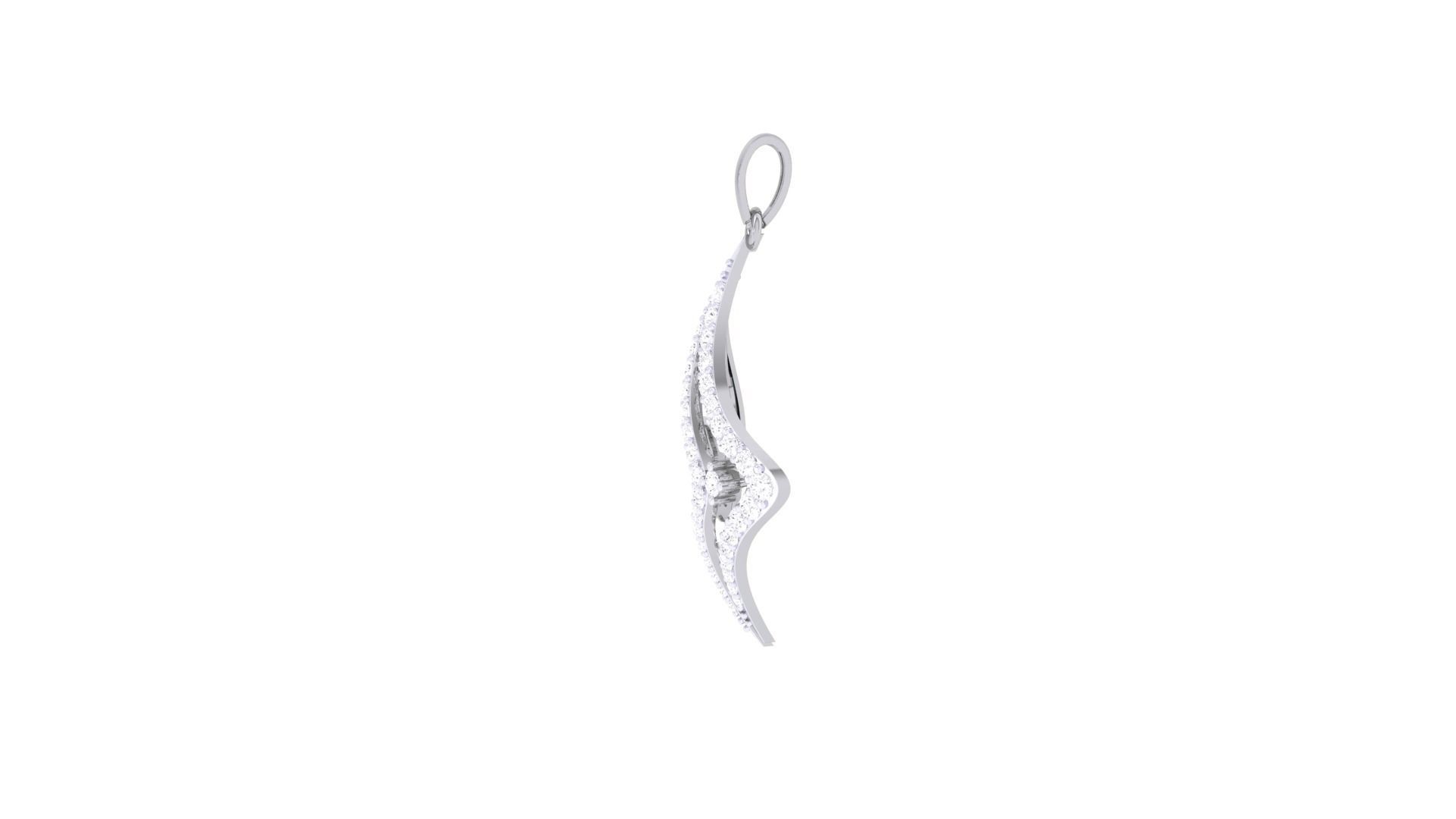 High Jewelry Pendant Necklace 3dm stl 3mf obj glb render details 3D print model_8