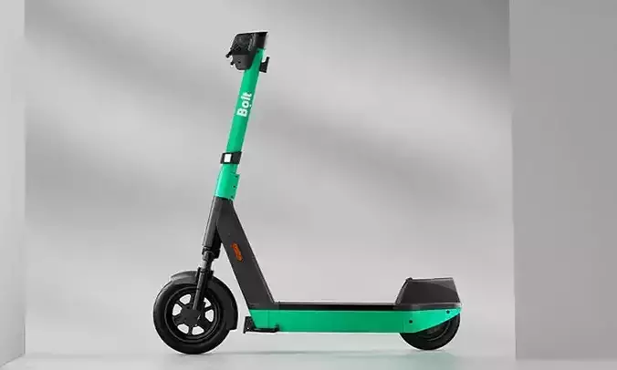 Elertical Bolt green scooter Low-poly 3D model