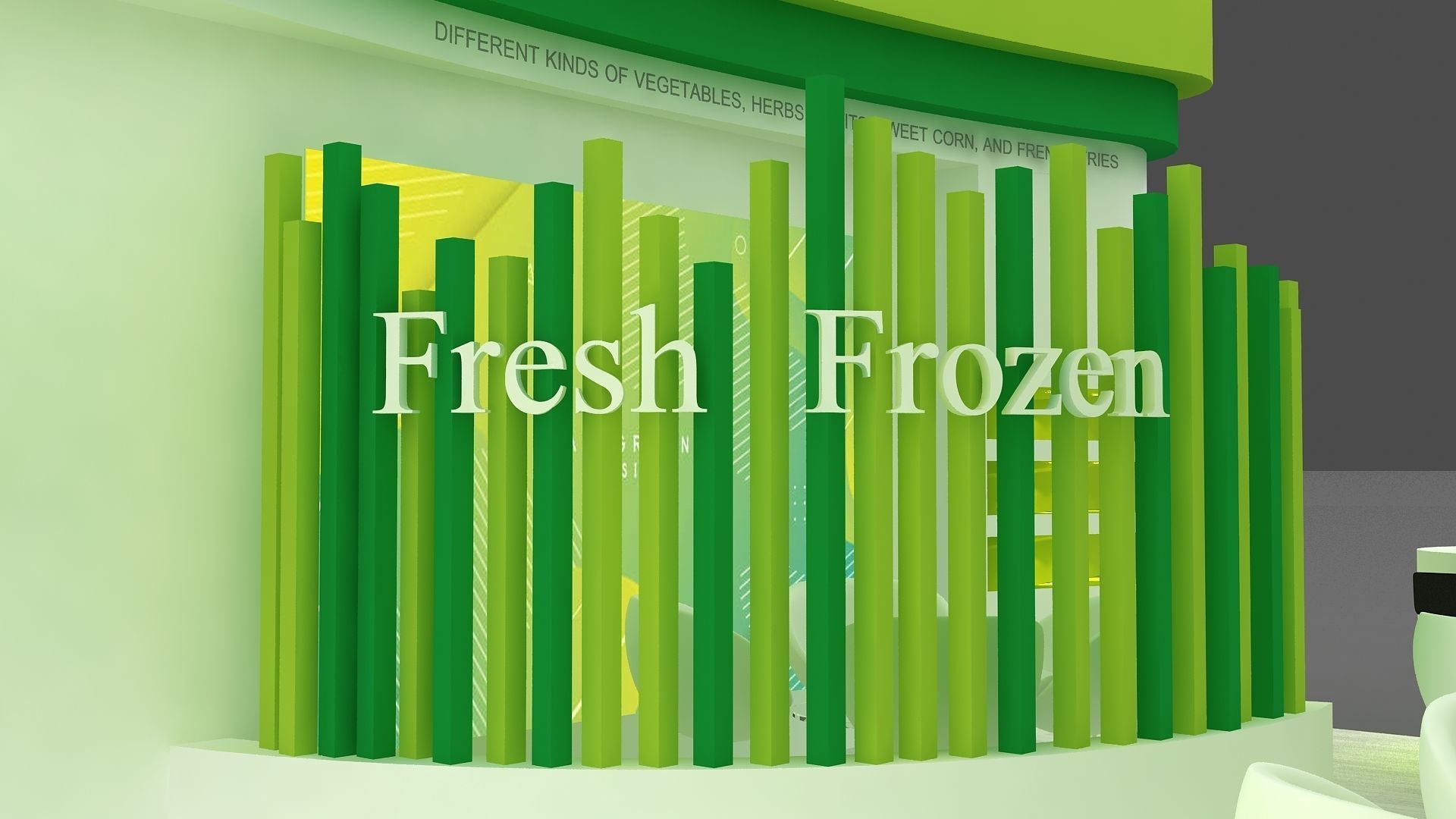 exhibition Low-poly 3D model_2