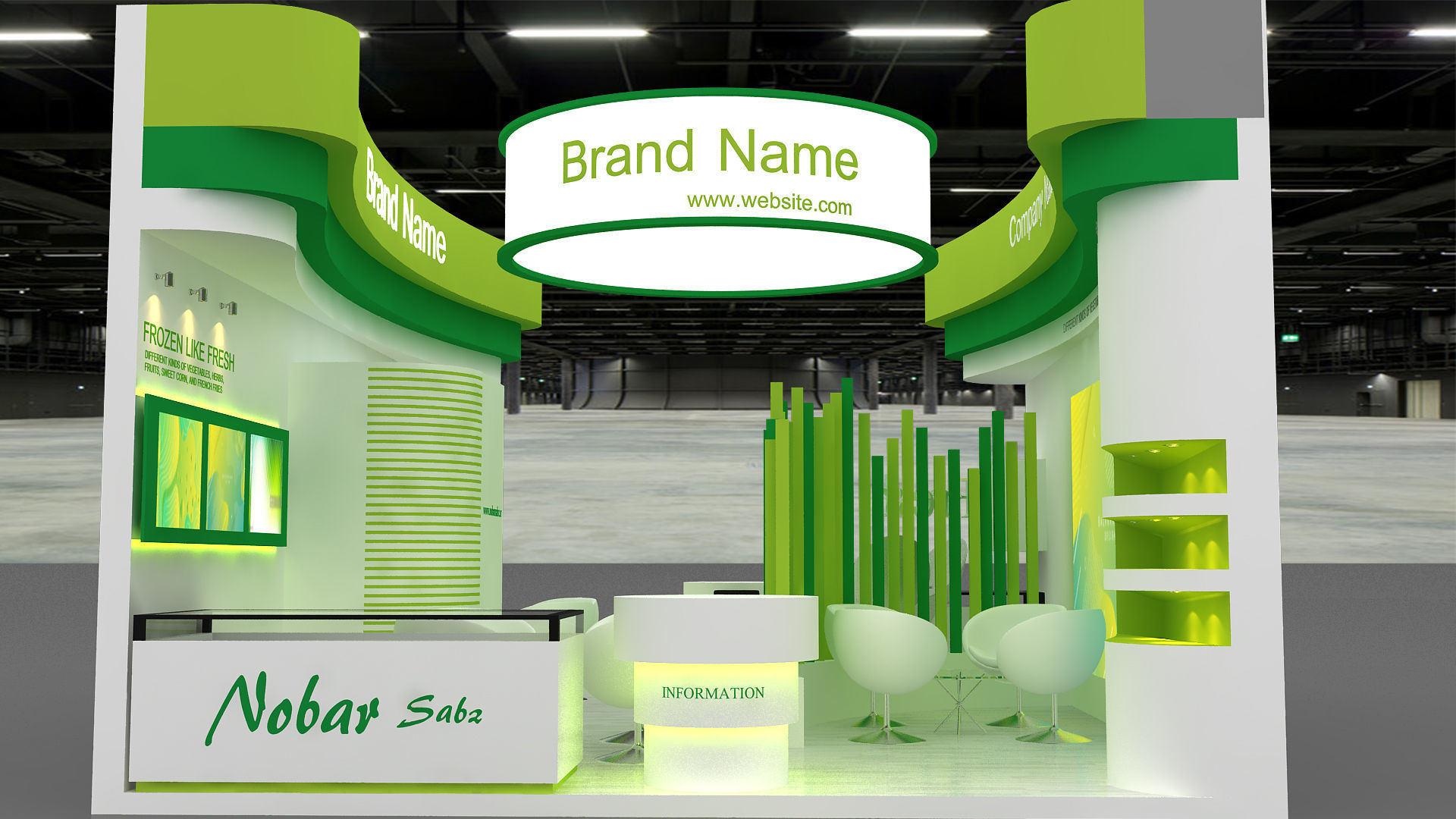 exhibition Low-poly 3D model_7