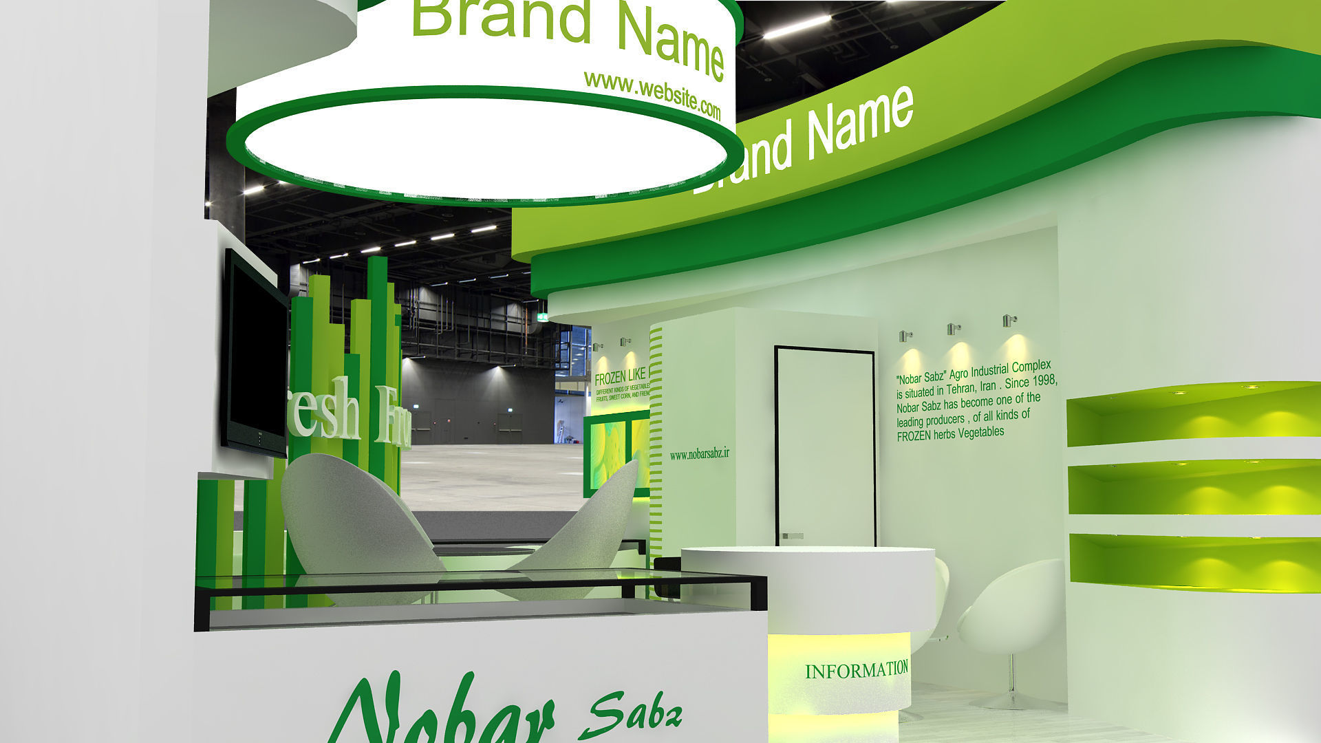 exhibition Low-poly 3D model_1