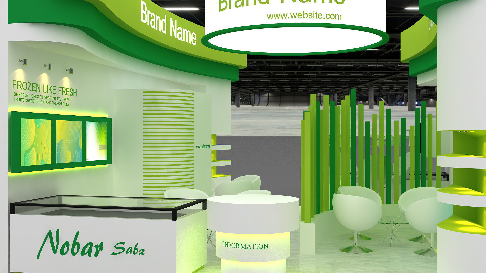 exhibition Low-poly 3D model_8