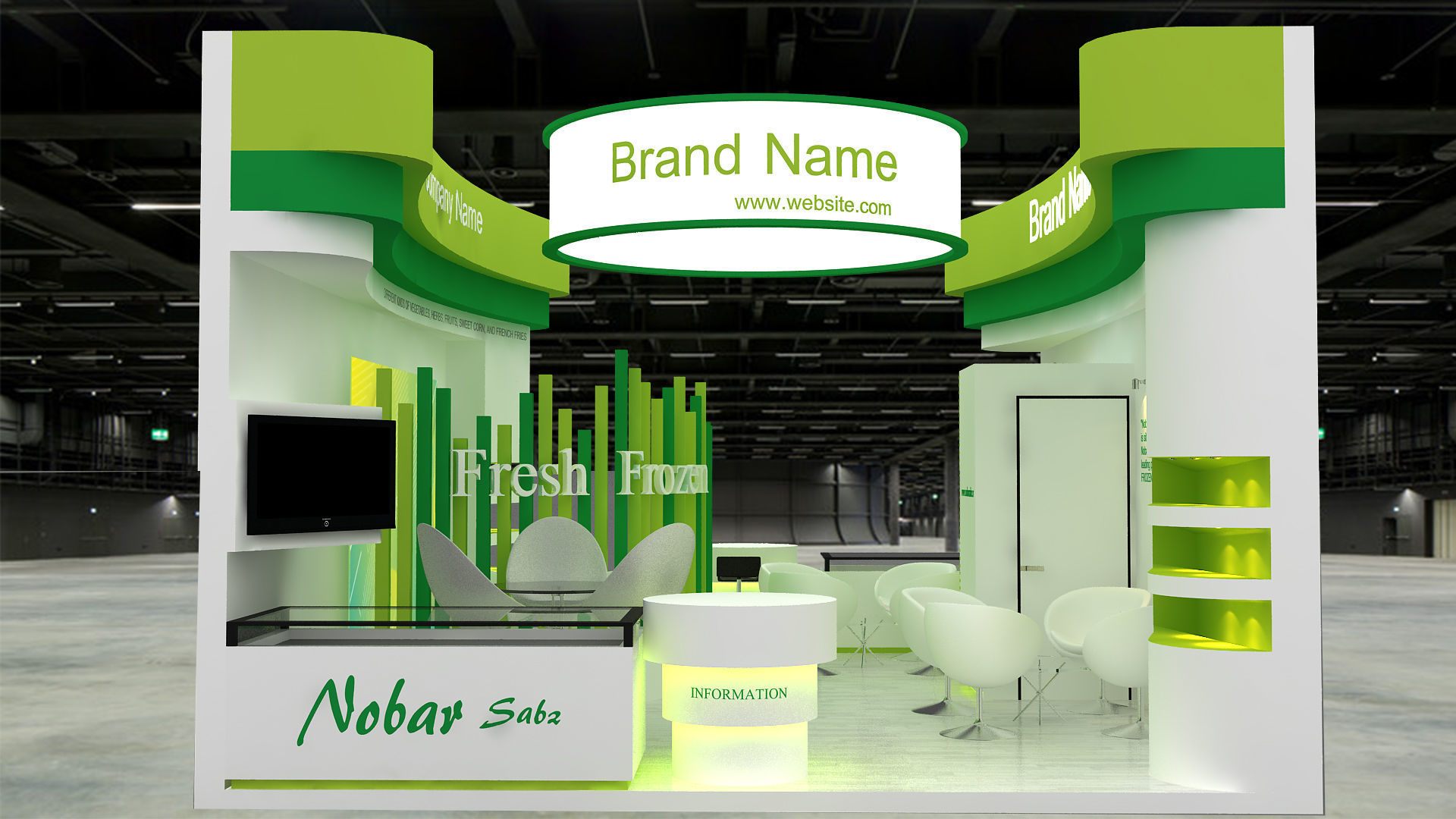 exhibition Low-poly 3D model_5