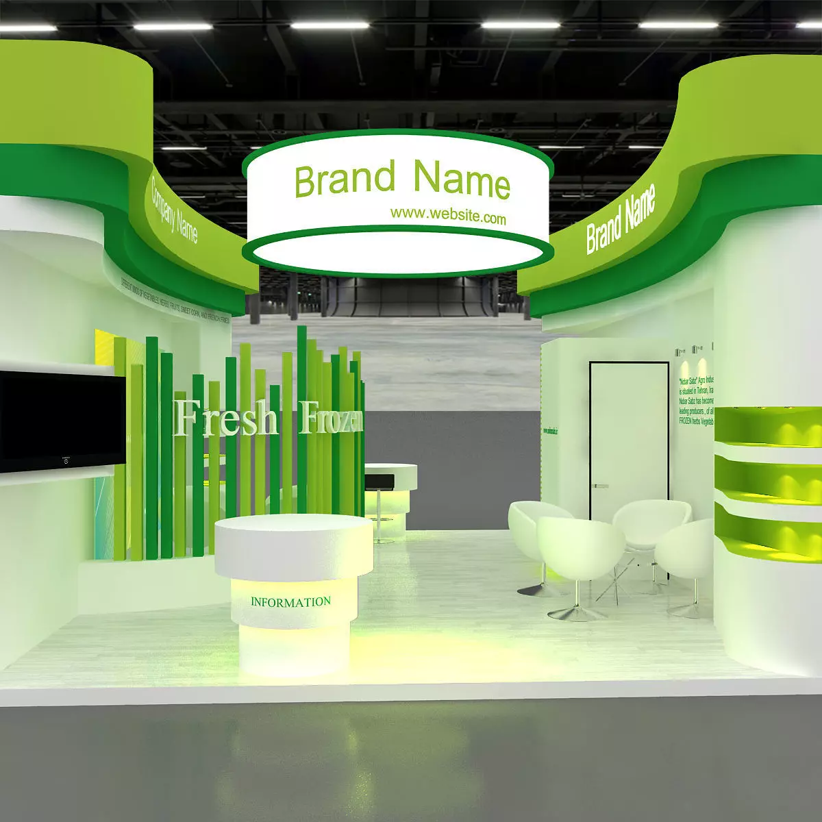 exhibition Low-poly 3D model_0