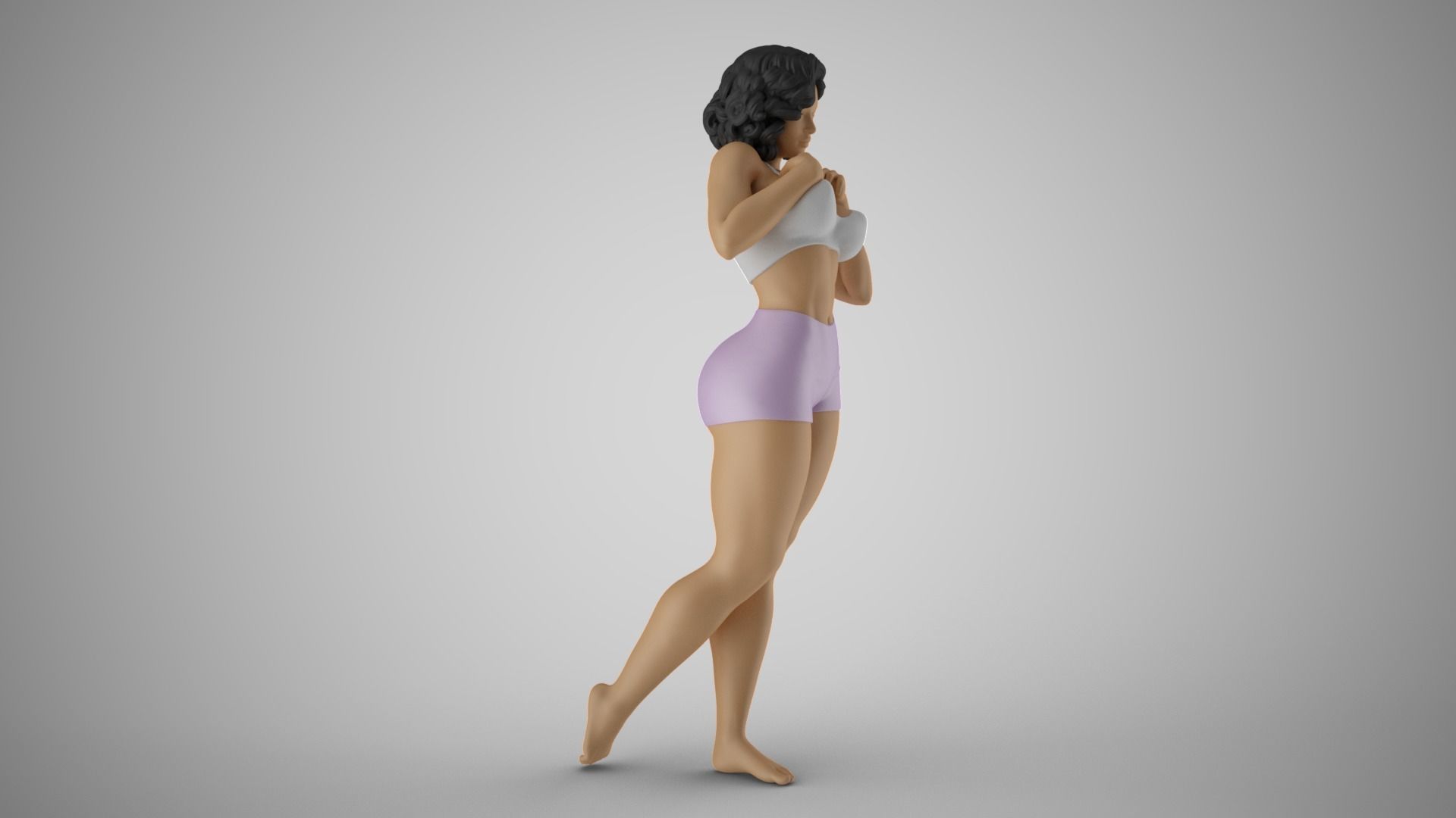 Shimmery Woman 4 3D print model_5