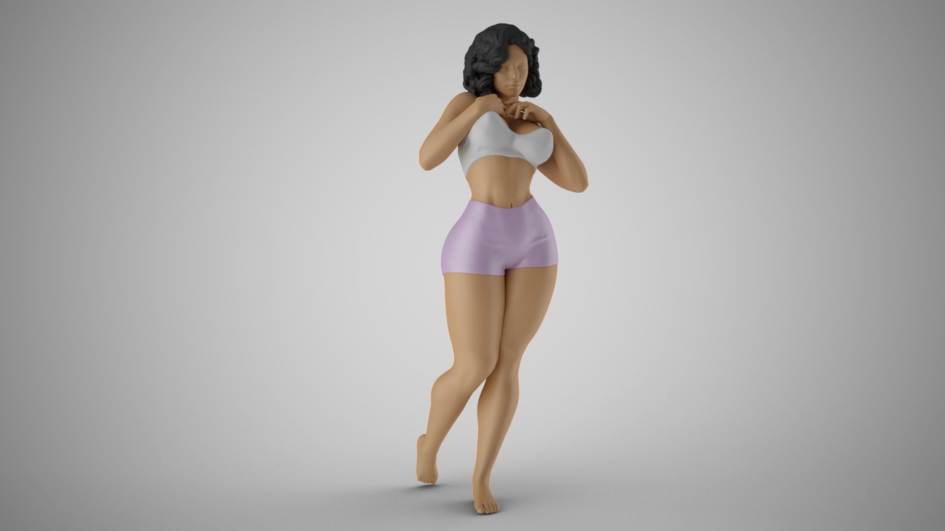 Shimmery Woman 4 3D print model_4