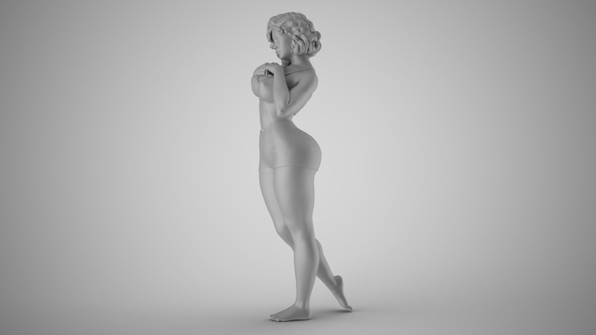 Shimmery Woman 4 3D print model_1