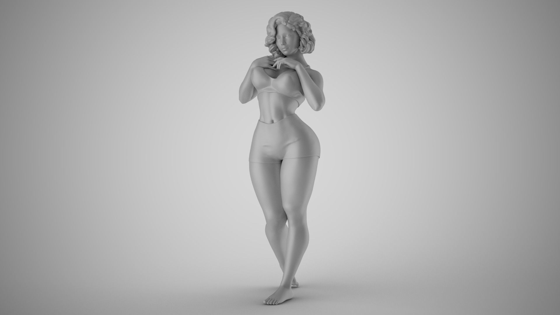 Shimmery Woman 4 3D print model_2