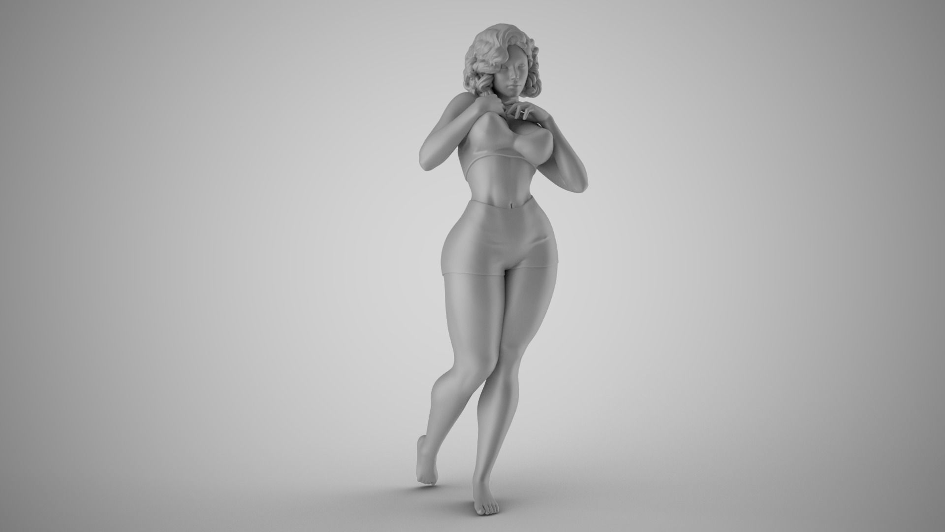 Shimmery Woman 4 3D print model_3