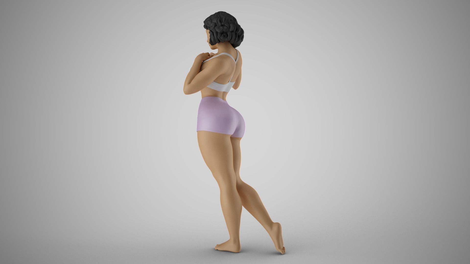 Shimmery Woman 4 3D print model_9