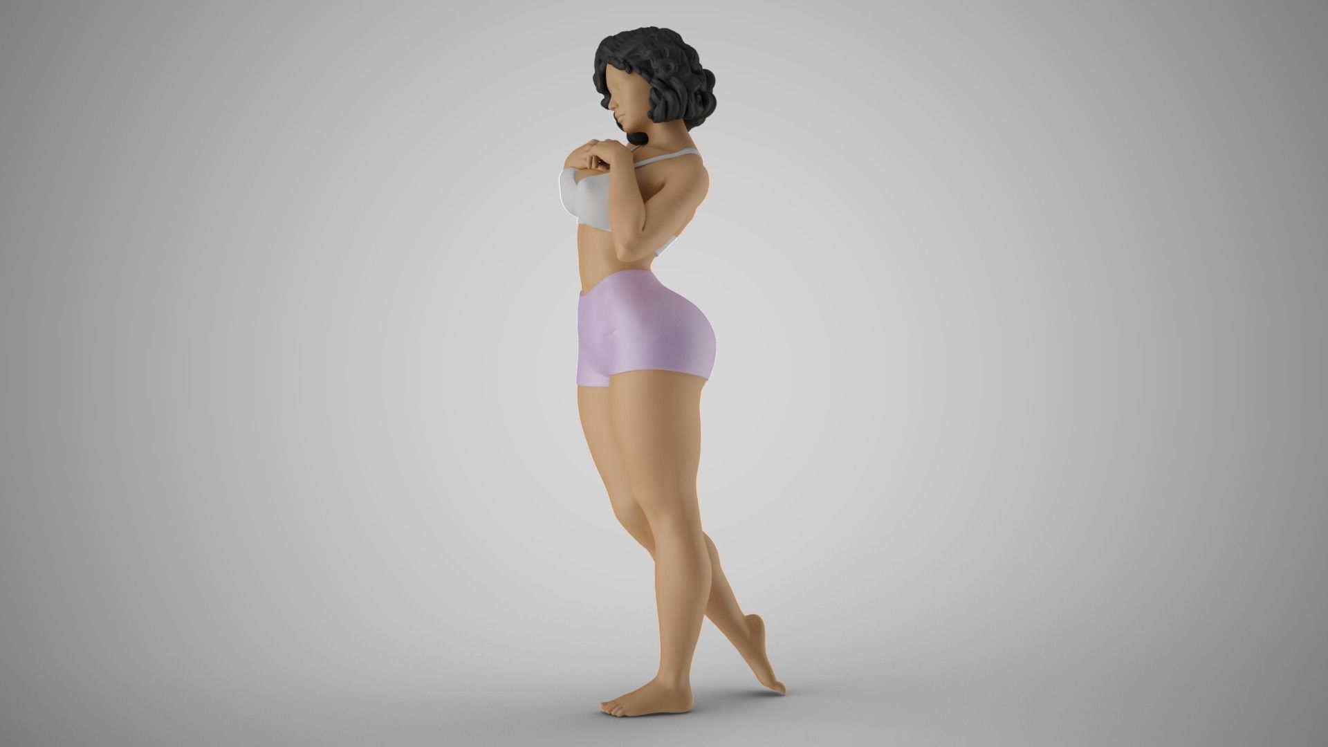 Shimmery Woman 4 3D print model_10