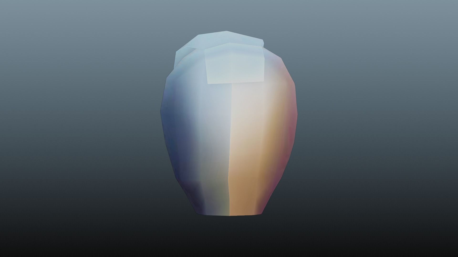 Male hair 3 color Low-poly 3D model_9