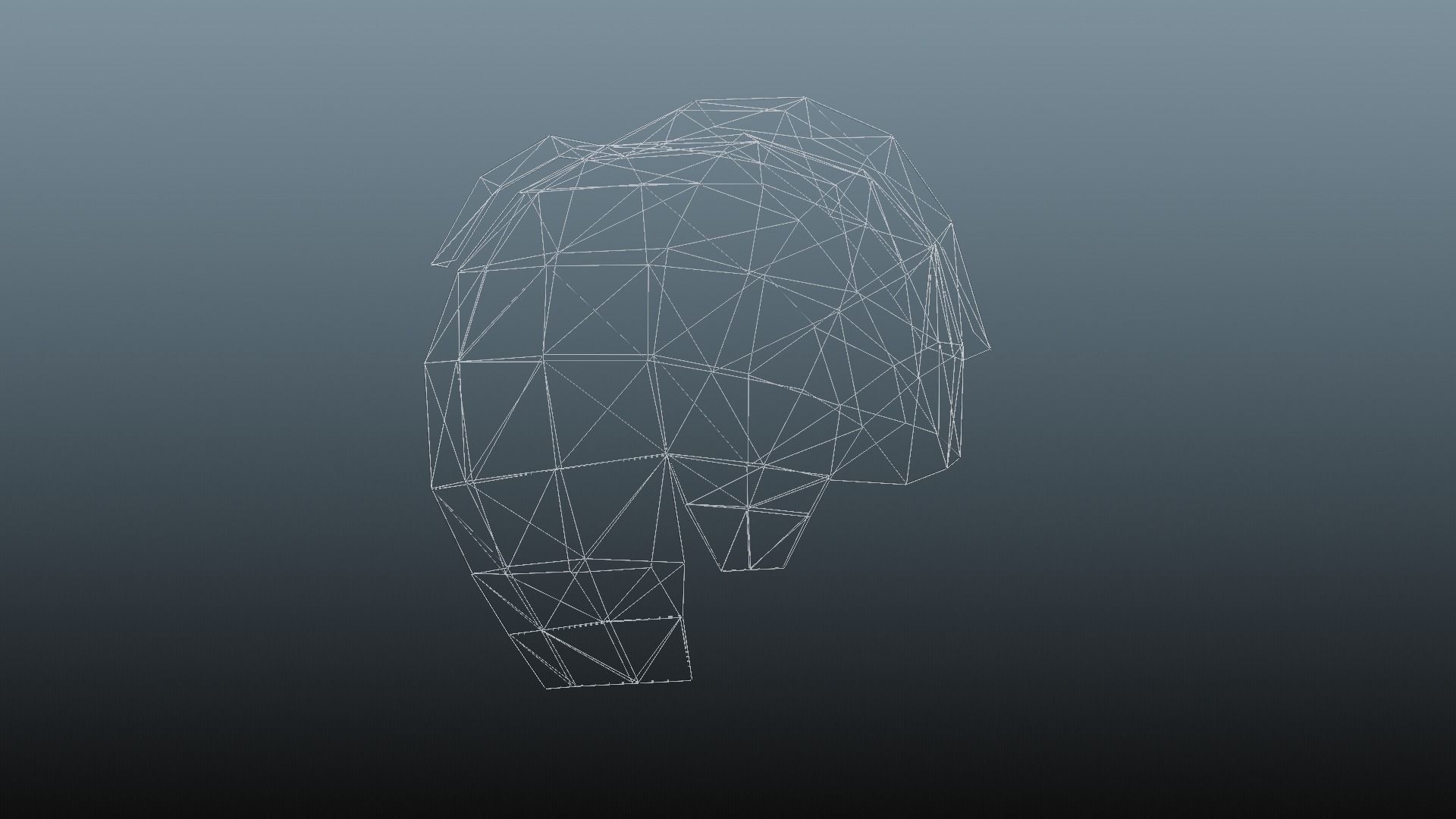 Male hair 3 color Low-poly 3D model_14