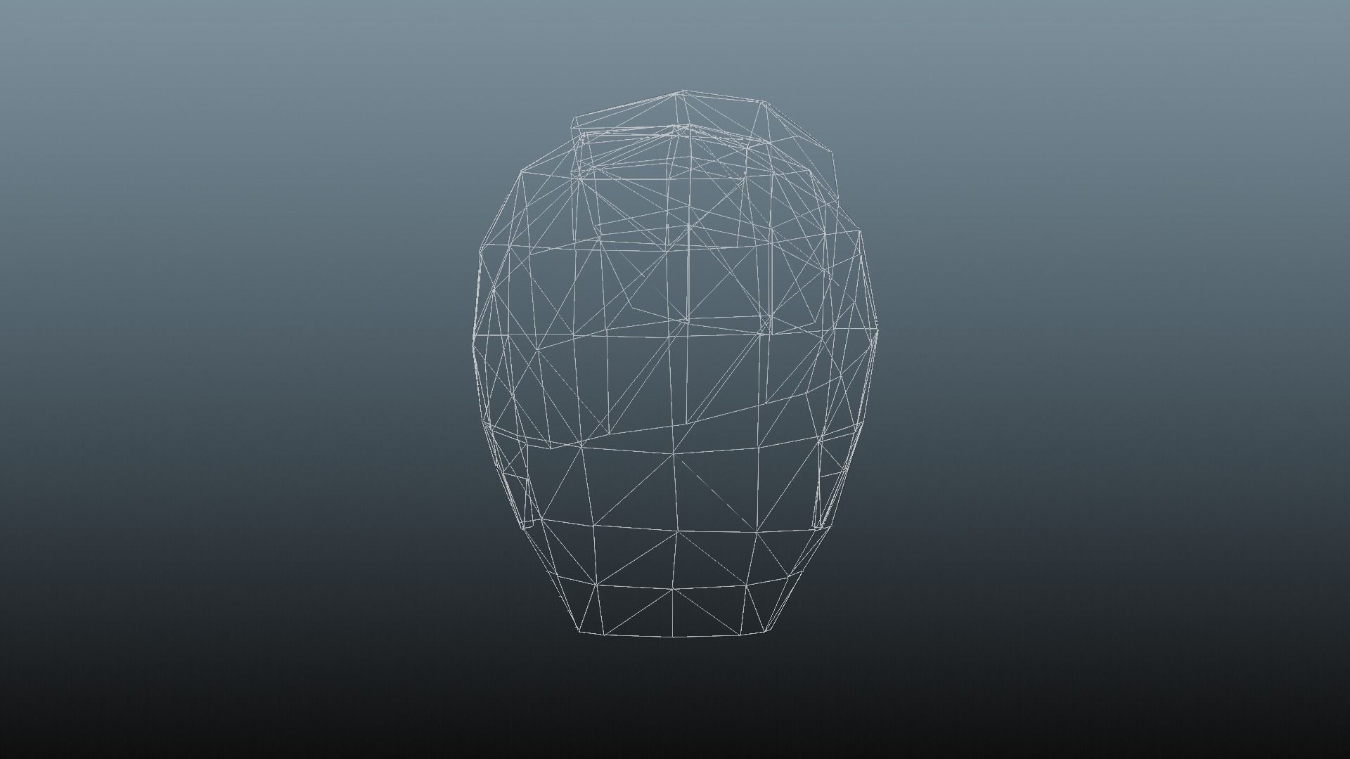 Male hair 3 color Low-poly 3D model_12