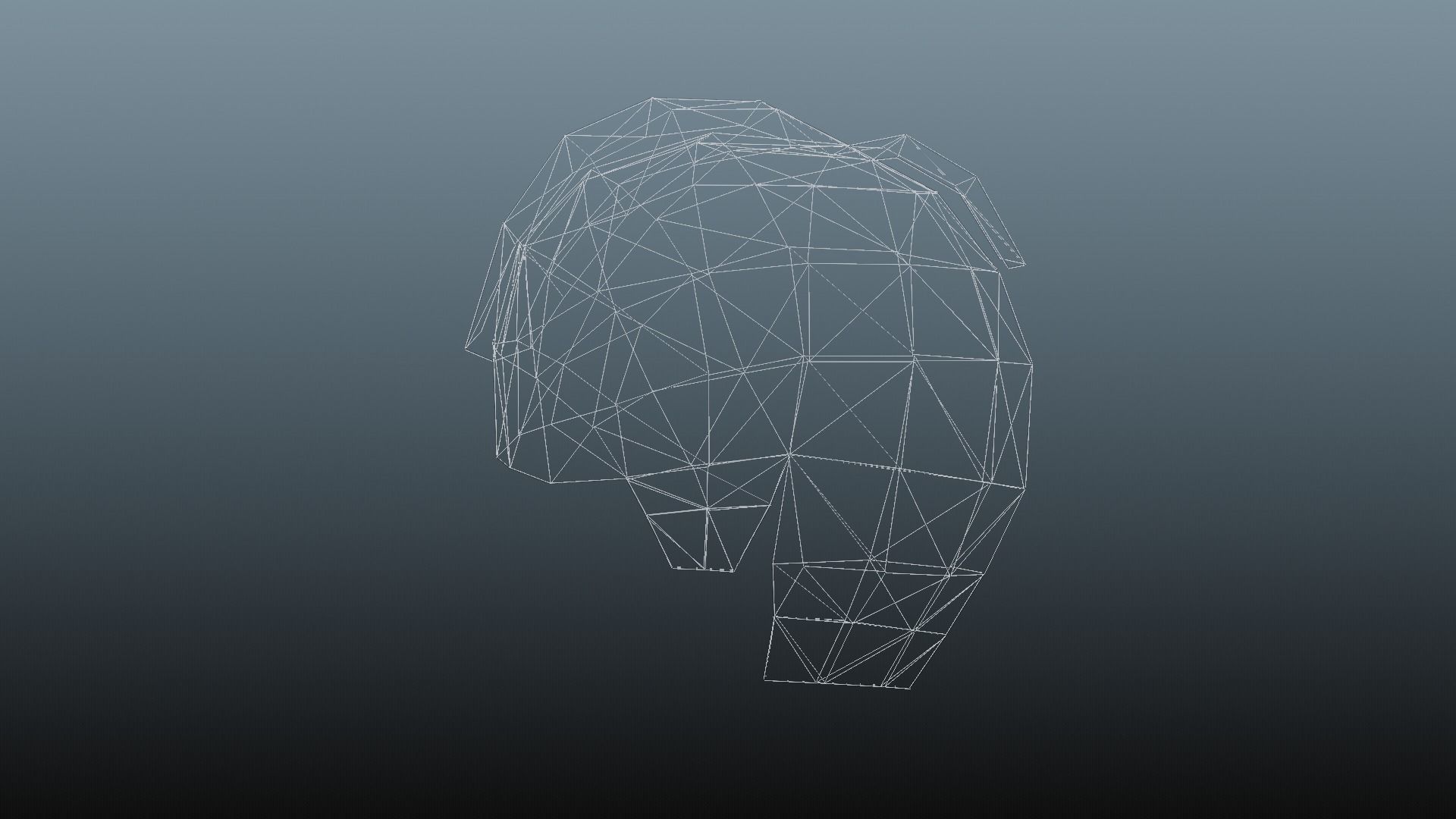 Male hair 3 color Low-poly 3D model_27