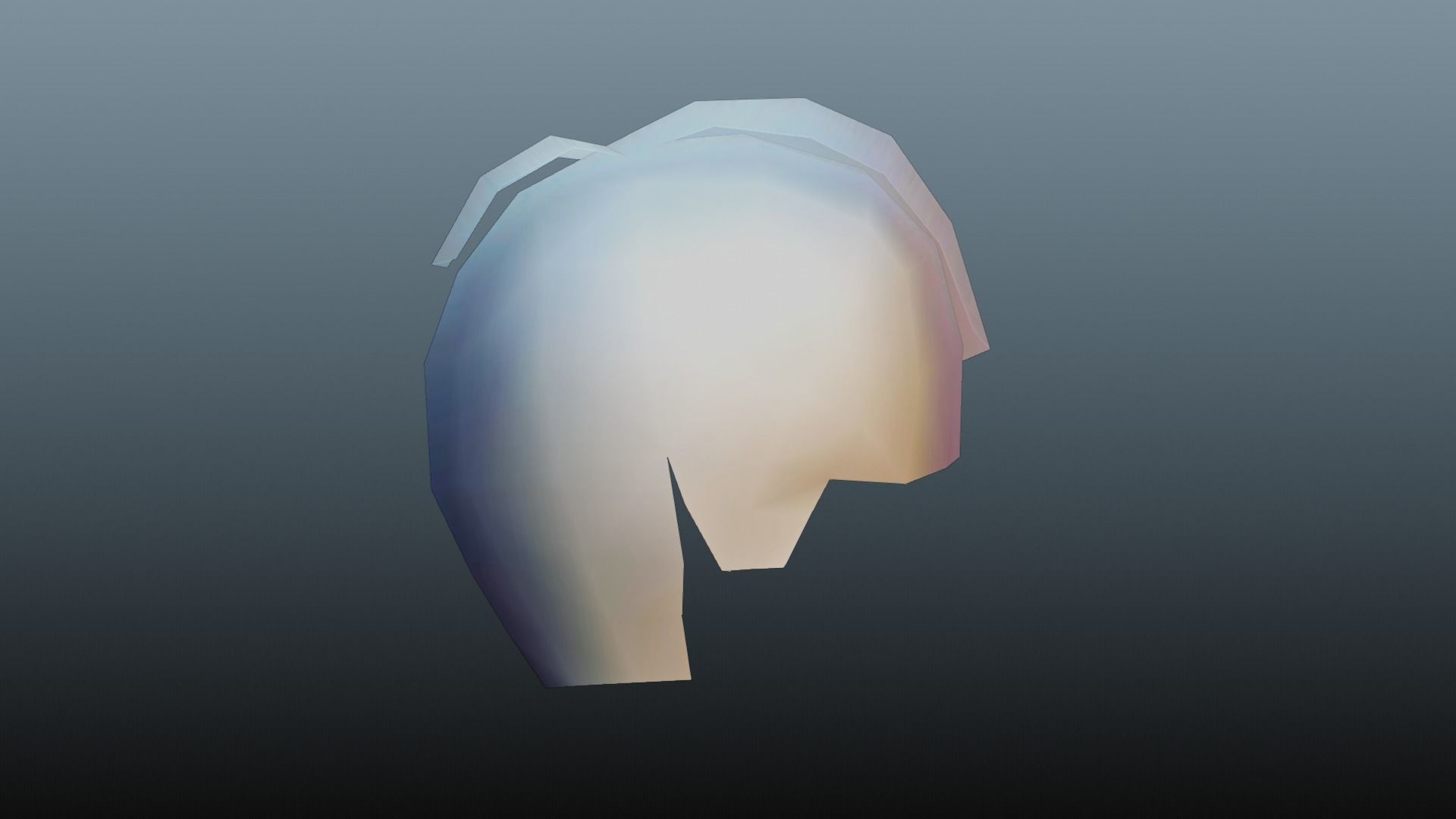 Male hair 3 color Low-poly 3D model_26