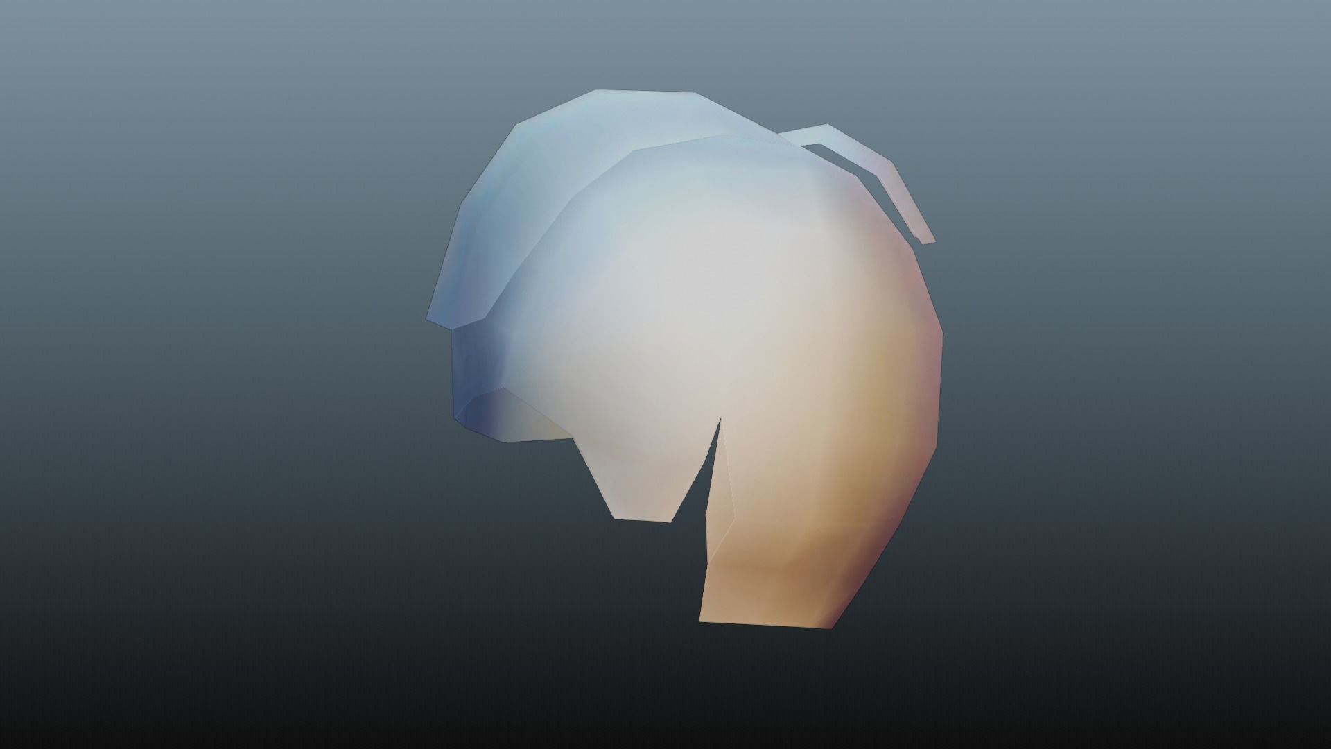 Male hair 3 color Low-poly 3D model_25