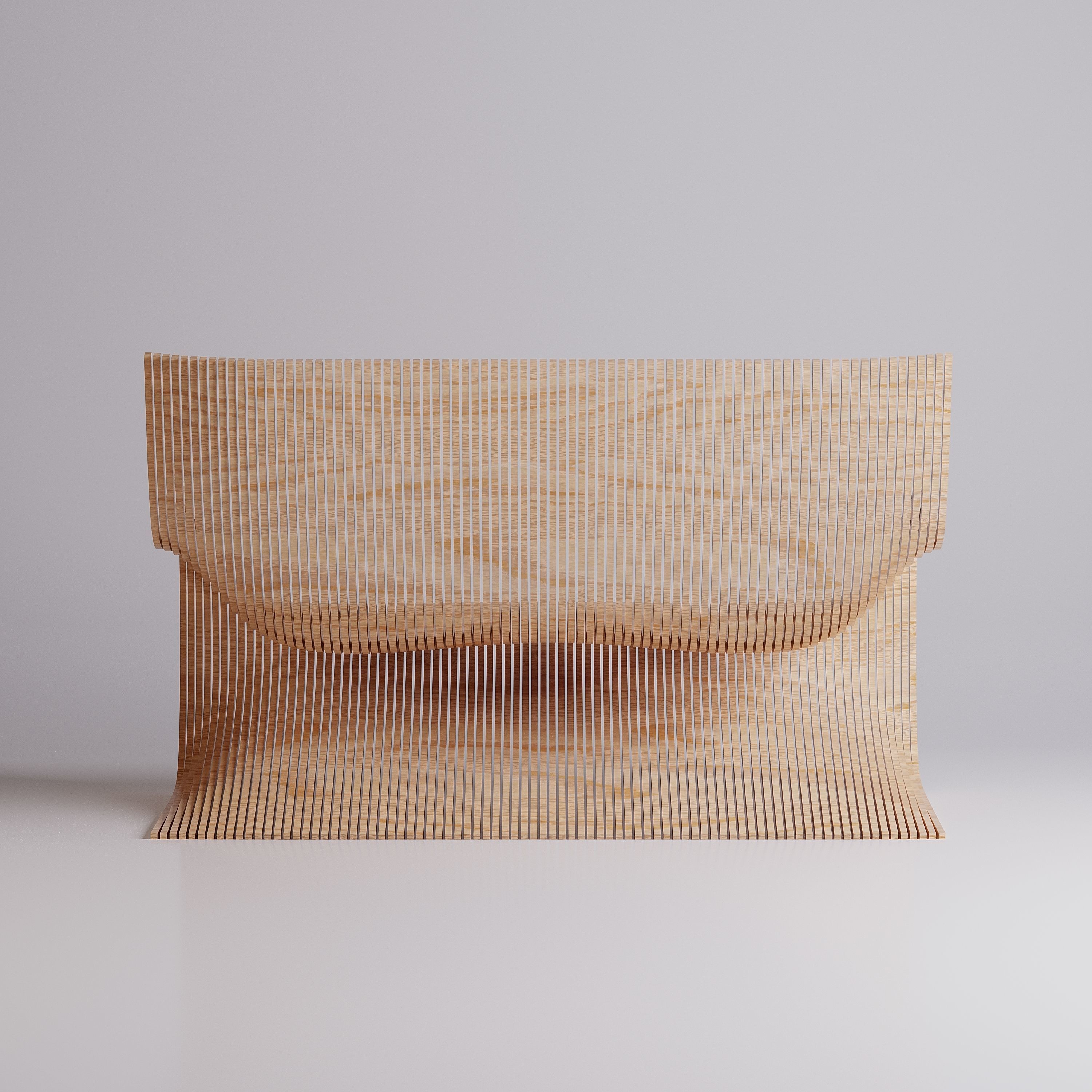 Parametric Bench  3D model_3
