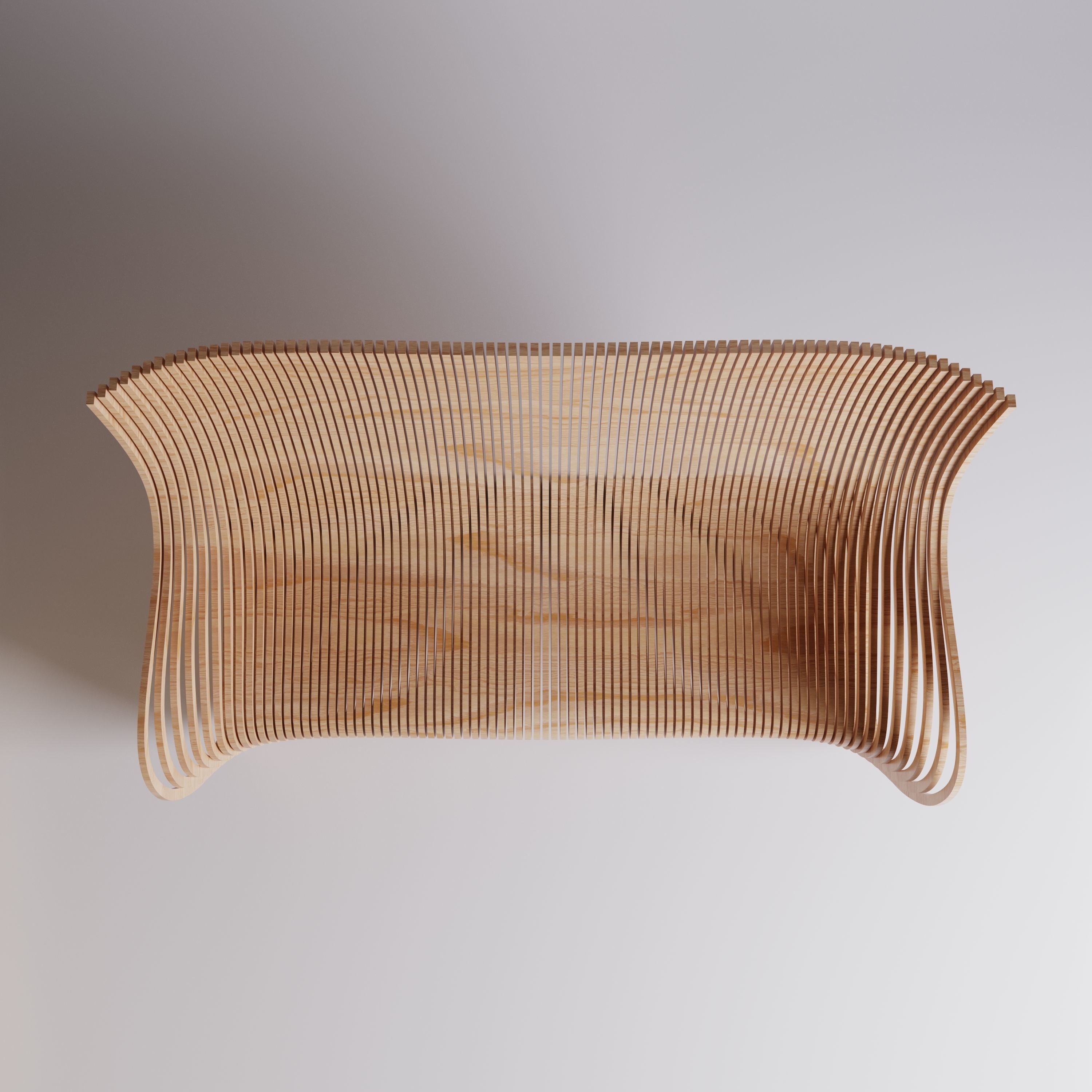 Parametric Bench  3D model_4