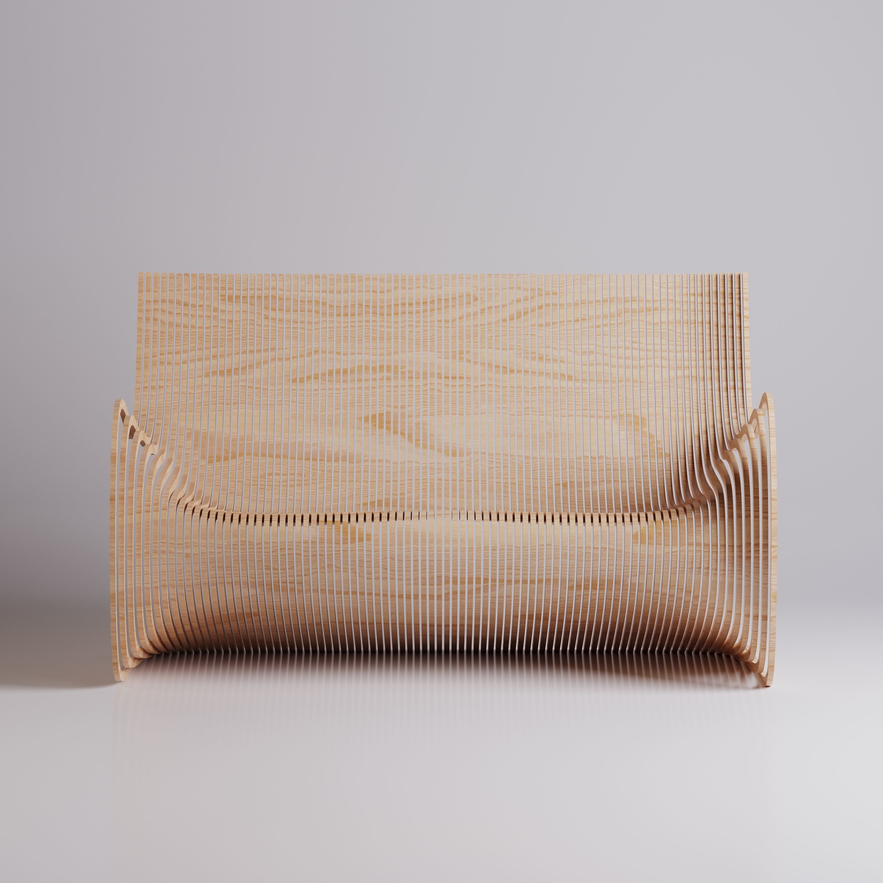Parametric Bench  3D model_1