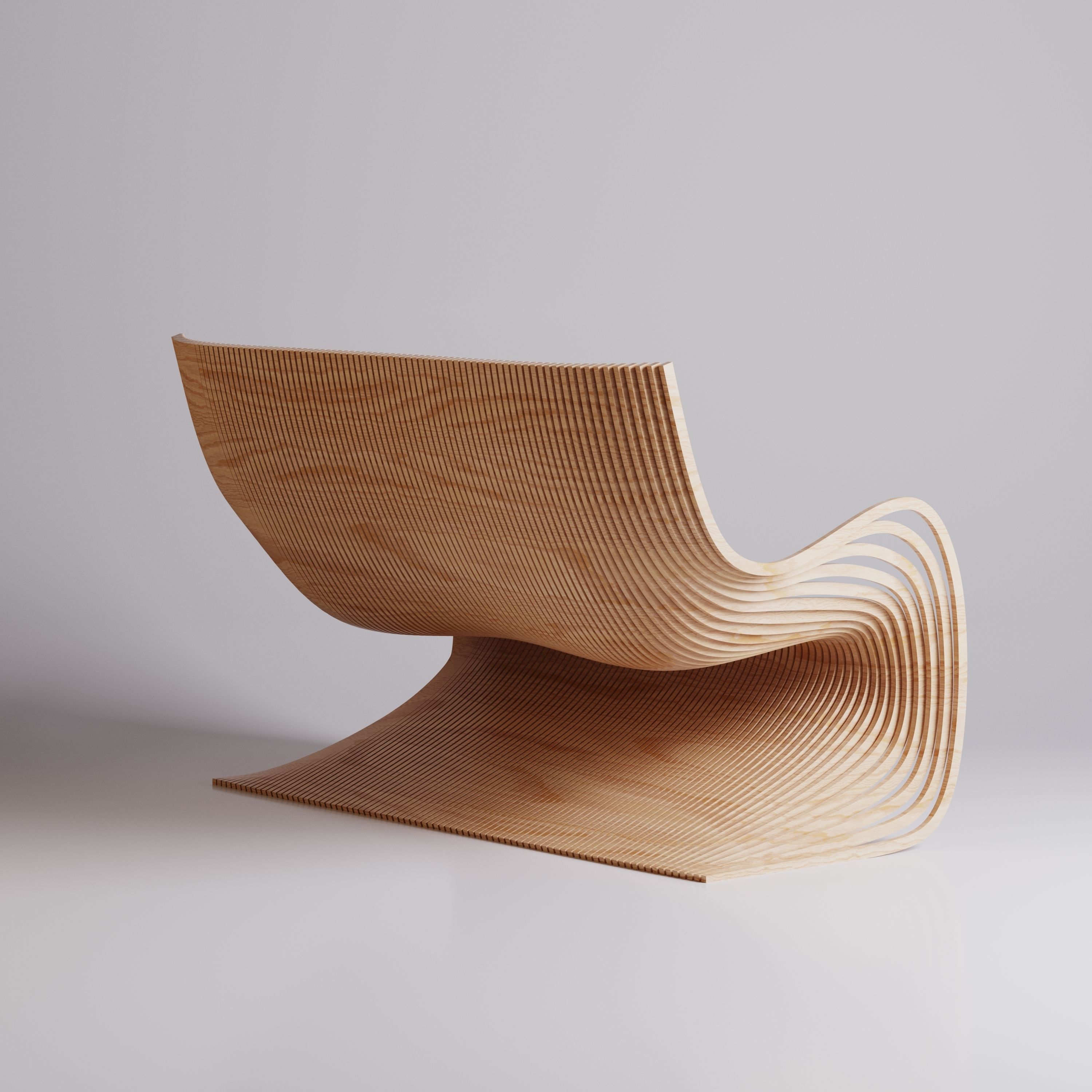 Parametric Bench  3D model_2