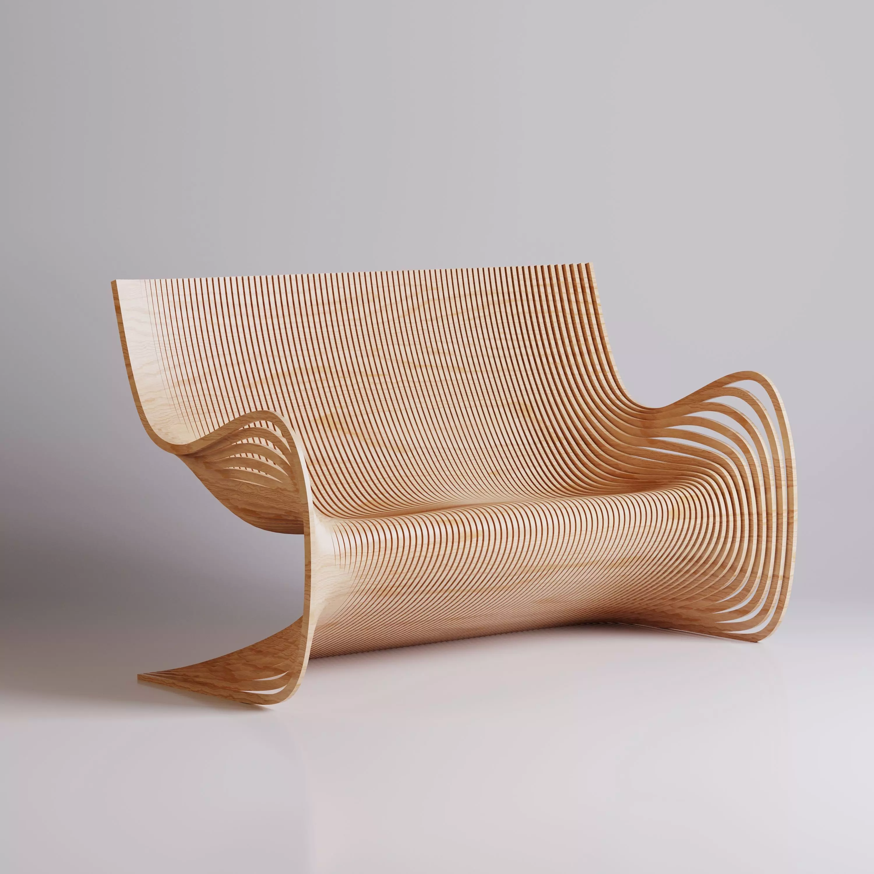 Parametric Bench  3D model_0