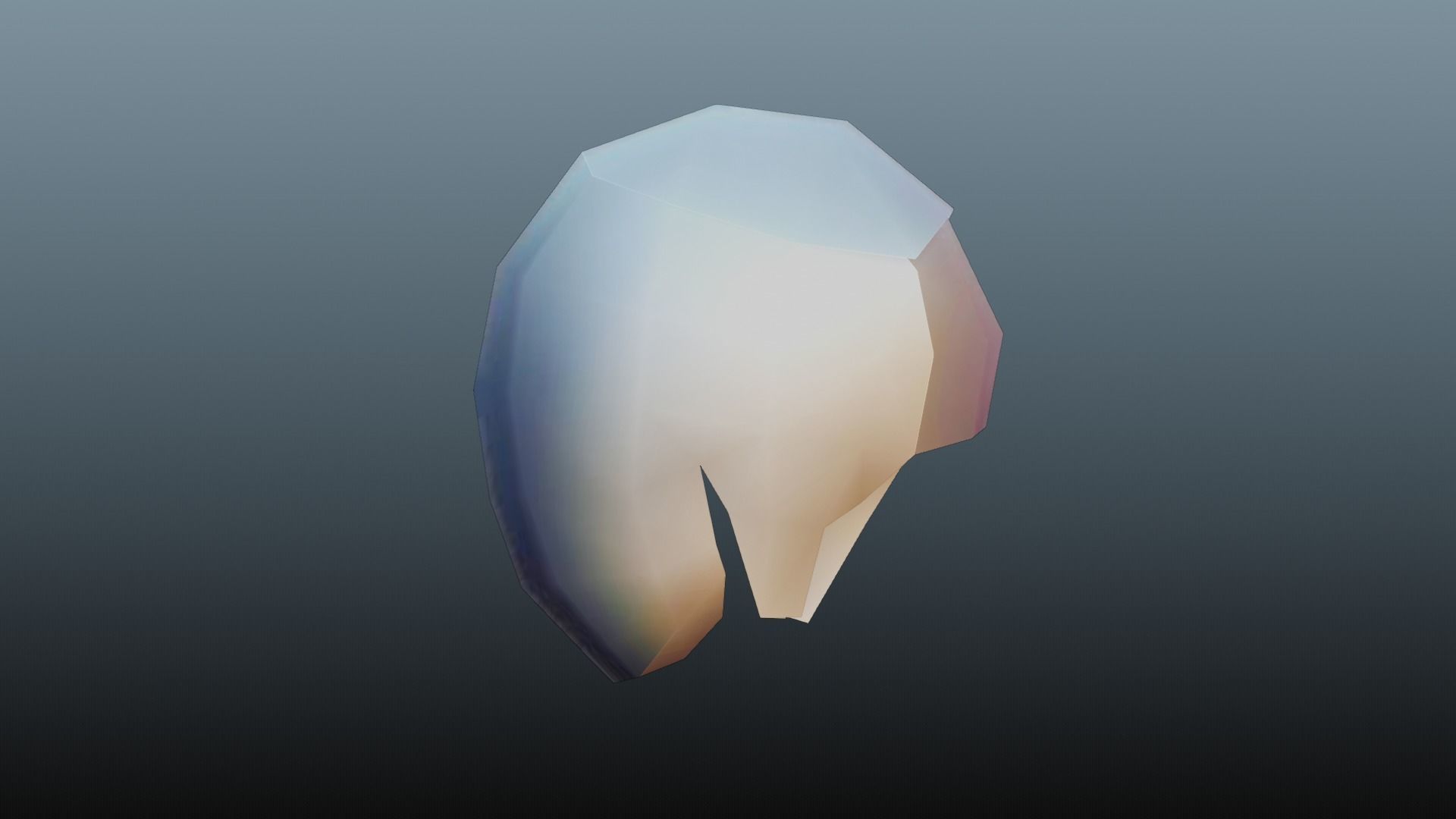 Male hair 3 color Low-poly 3D model_11