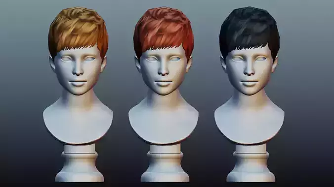 Male hair 3 color