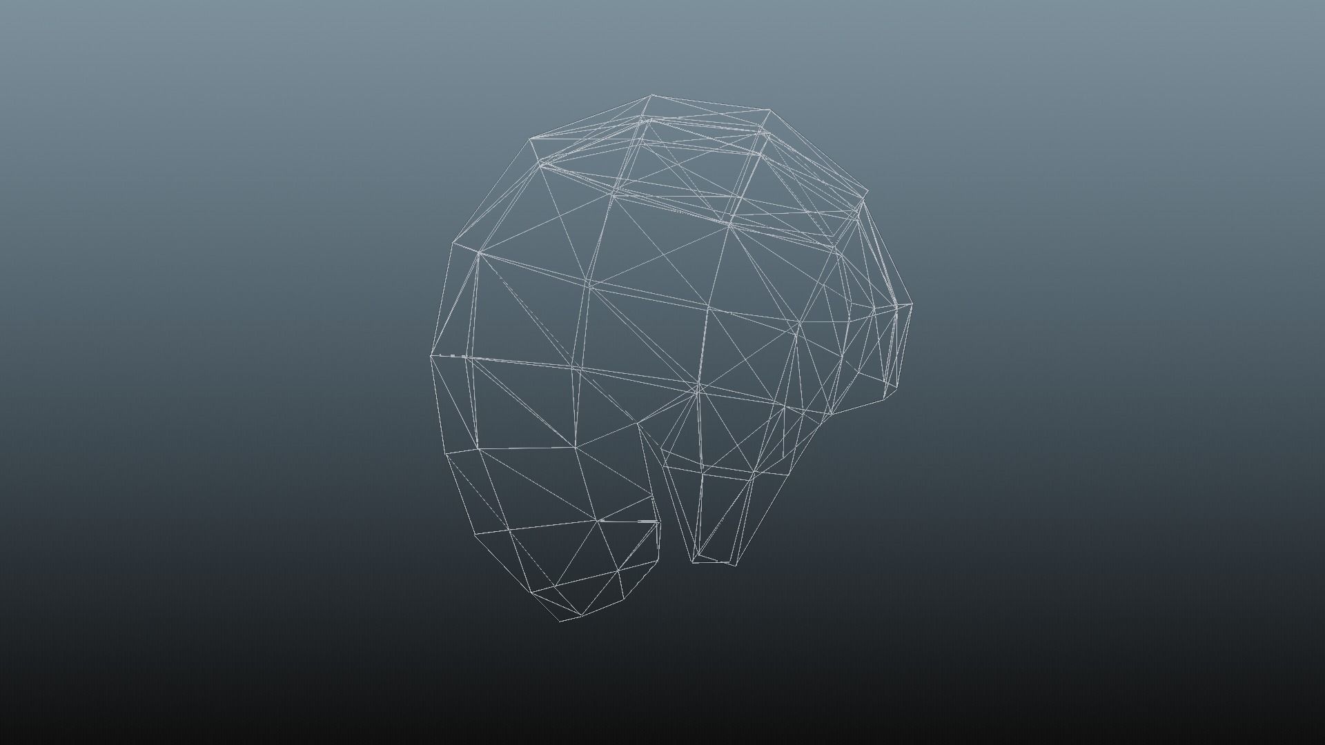 Male hair 3 color Low-poly 3D model_31