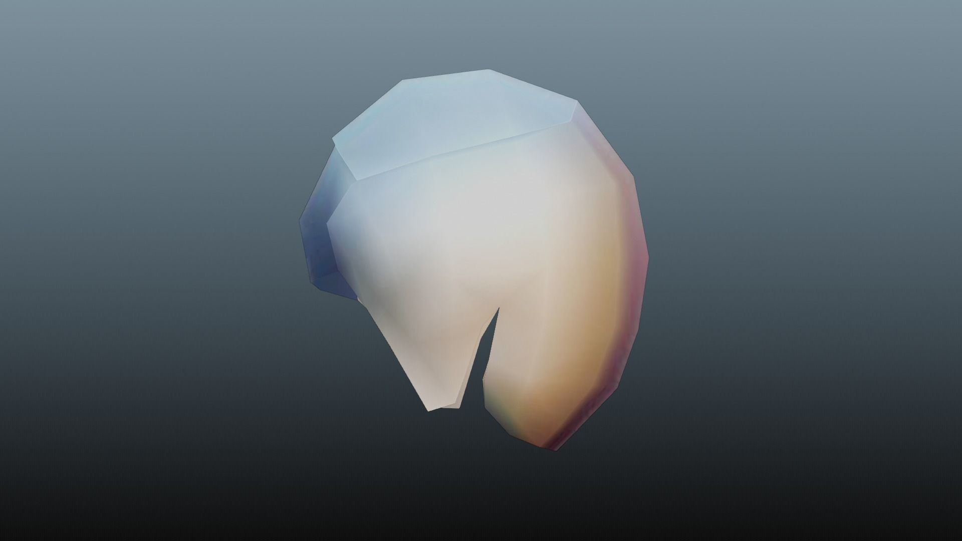 Male hair 3 color Low-poly 3D model_10