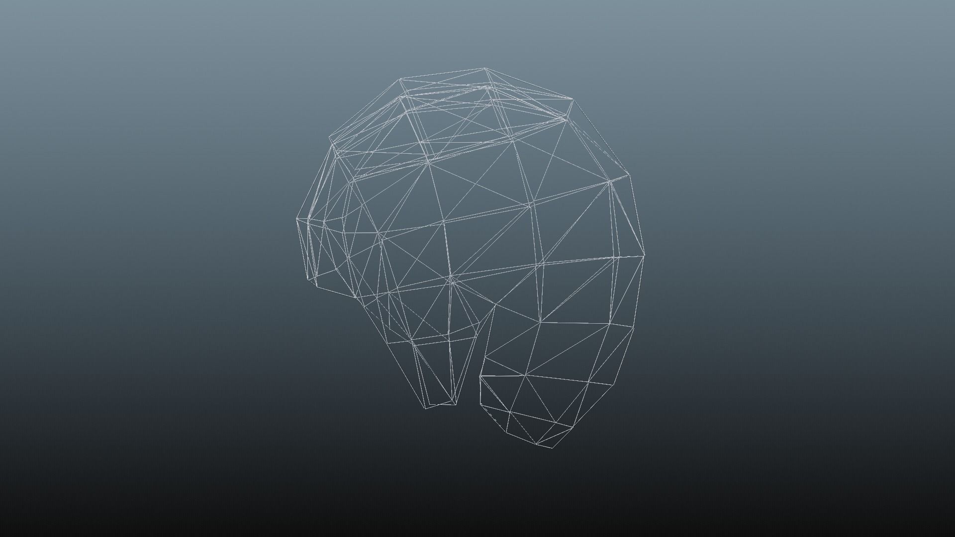 Male hair 3 color Low-poly 3D model_14