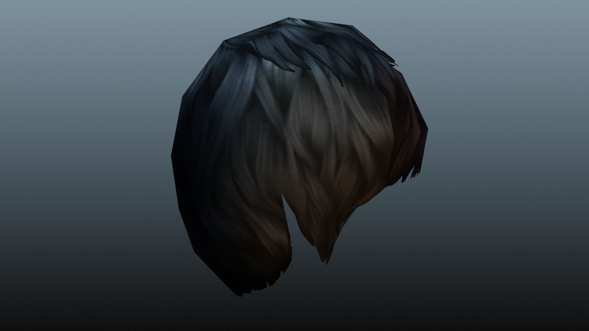 Male hair 3 color Low-poly 3D model_23