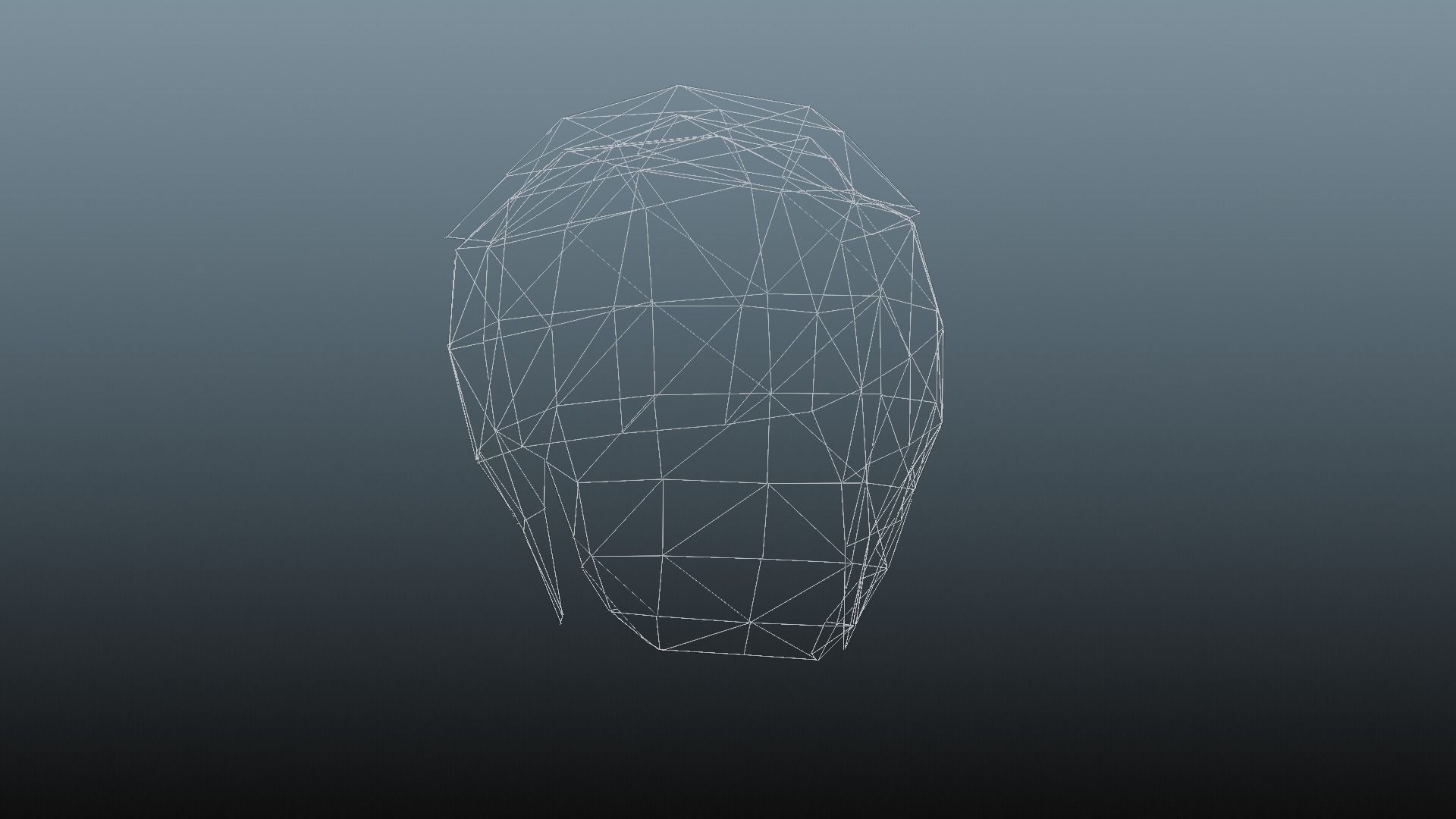 Male hair 3 color Low-poly 3D model_12