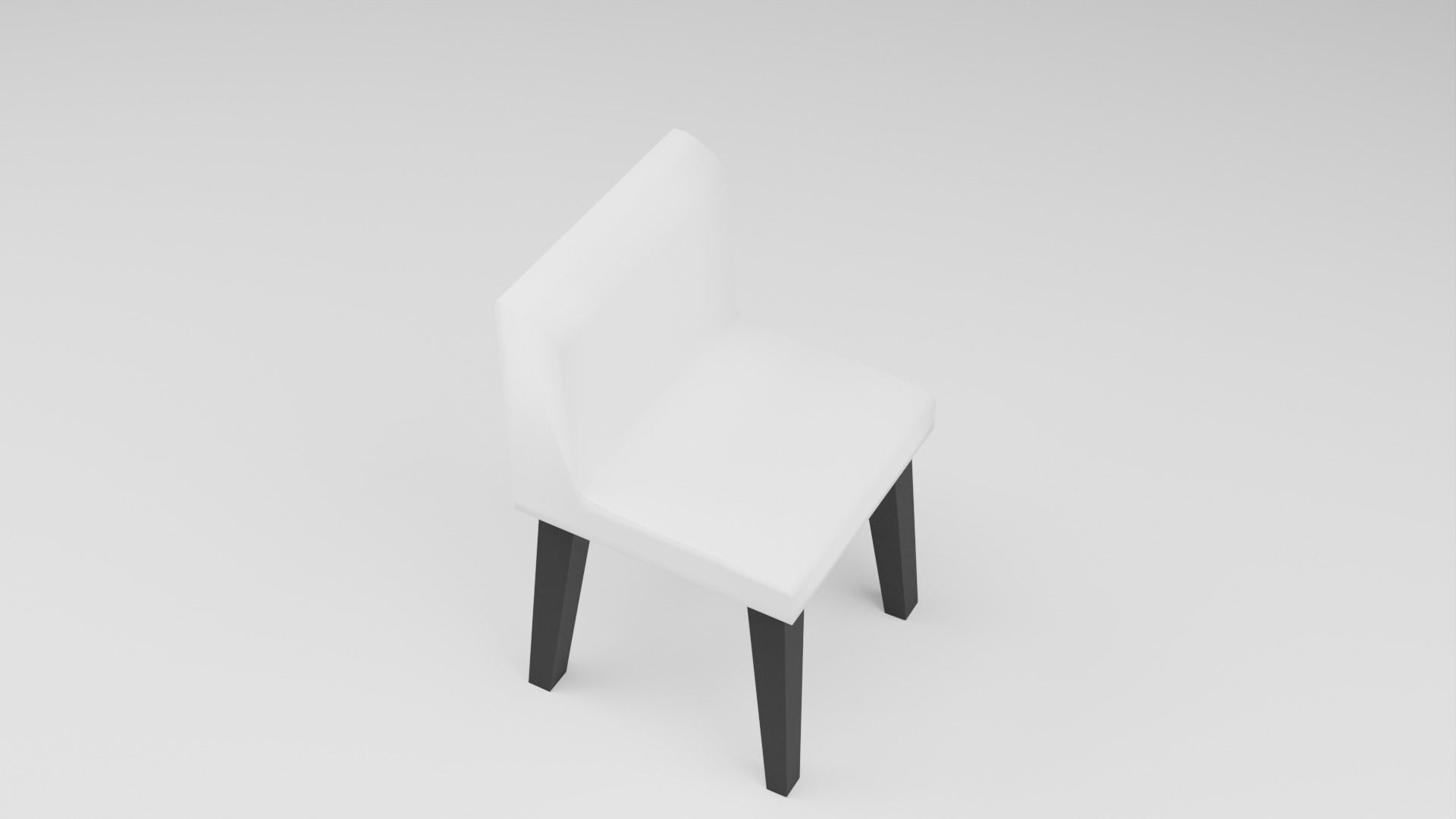 Chair Low-poly 3D model_3