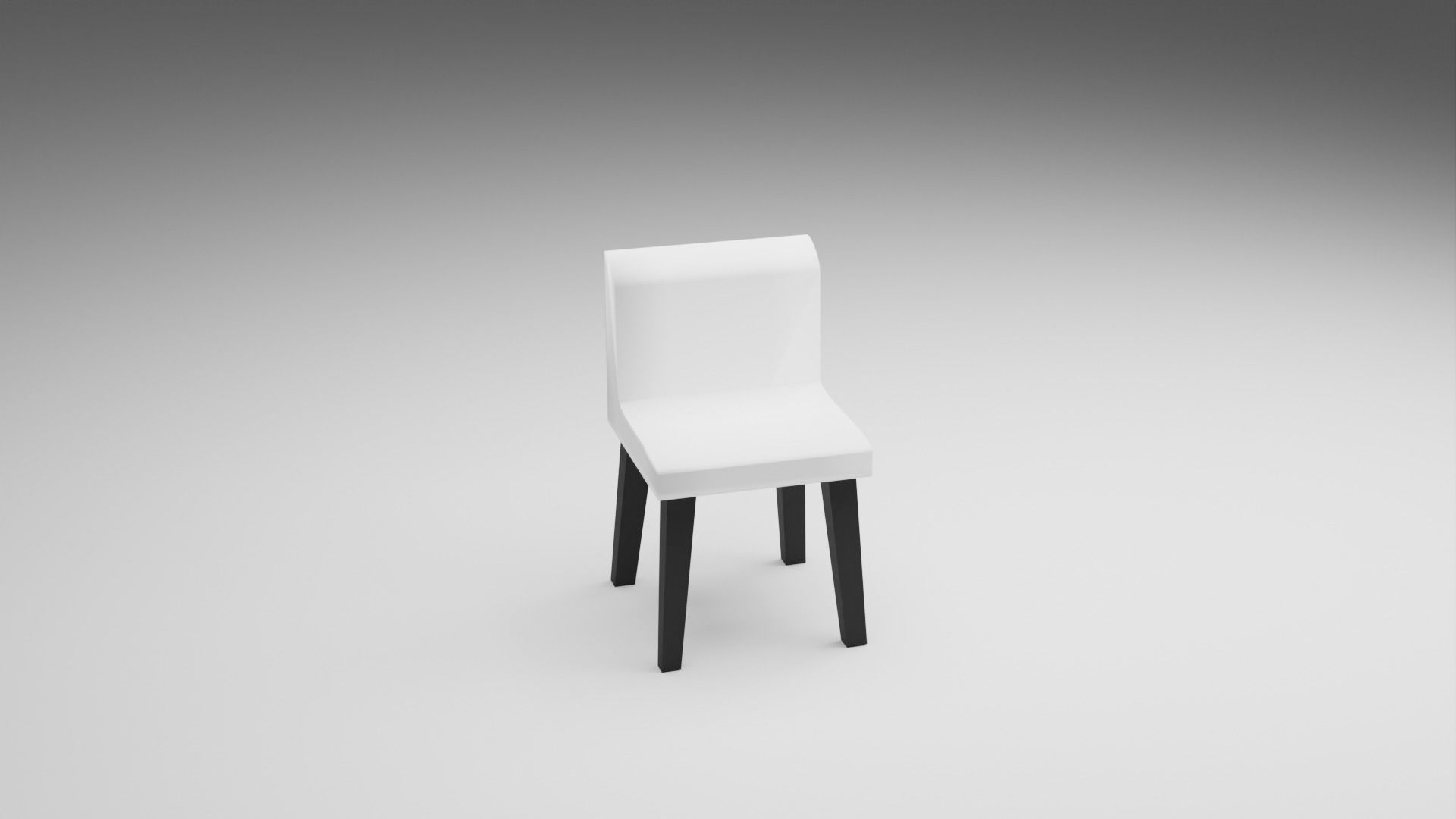Chair Low-poly 3D model_1