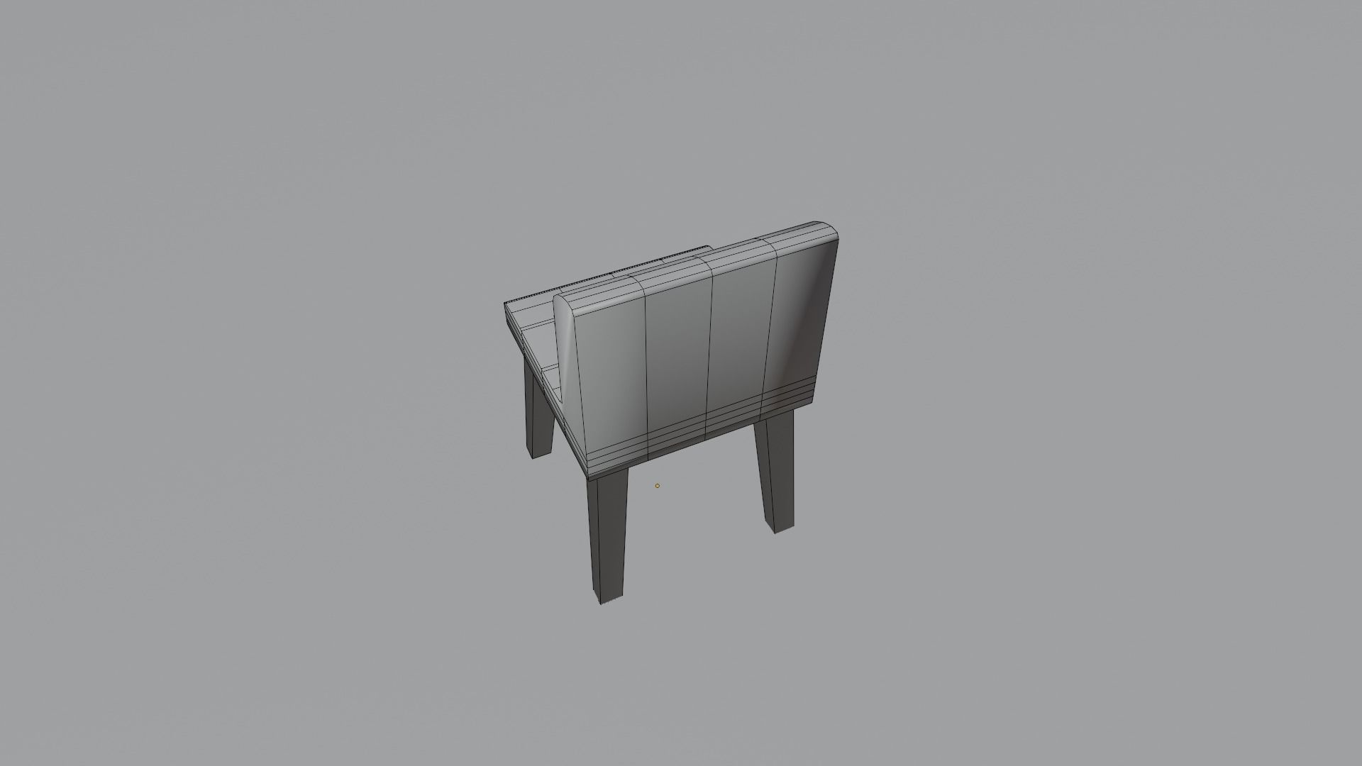 Chair Low-poly 3D model_7