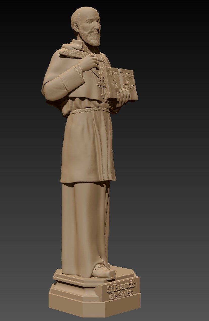 St Francis de Sales 3D print model_6