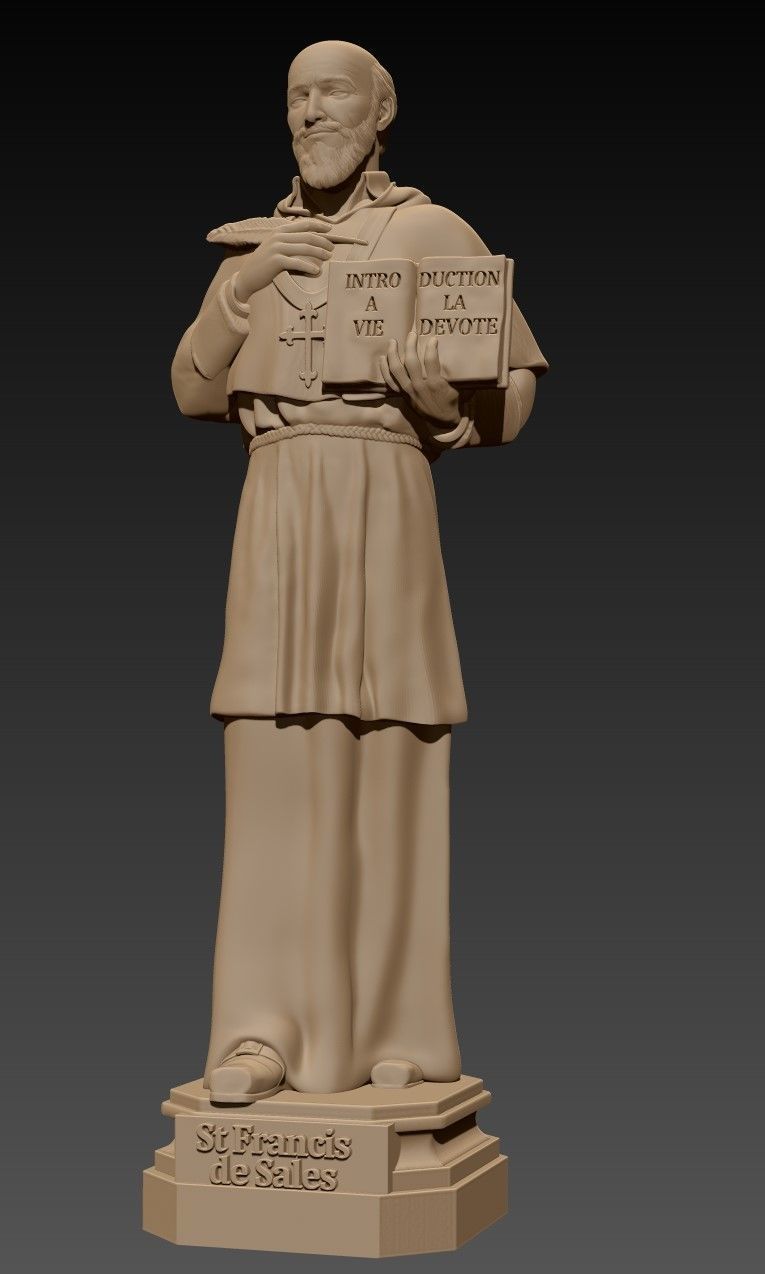 St Francis de Sales 3D print model_5