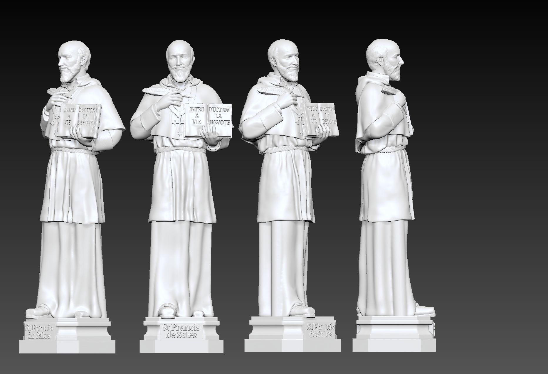St Francis de Sales 3D print model_4