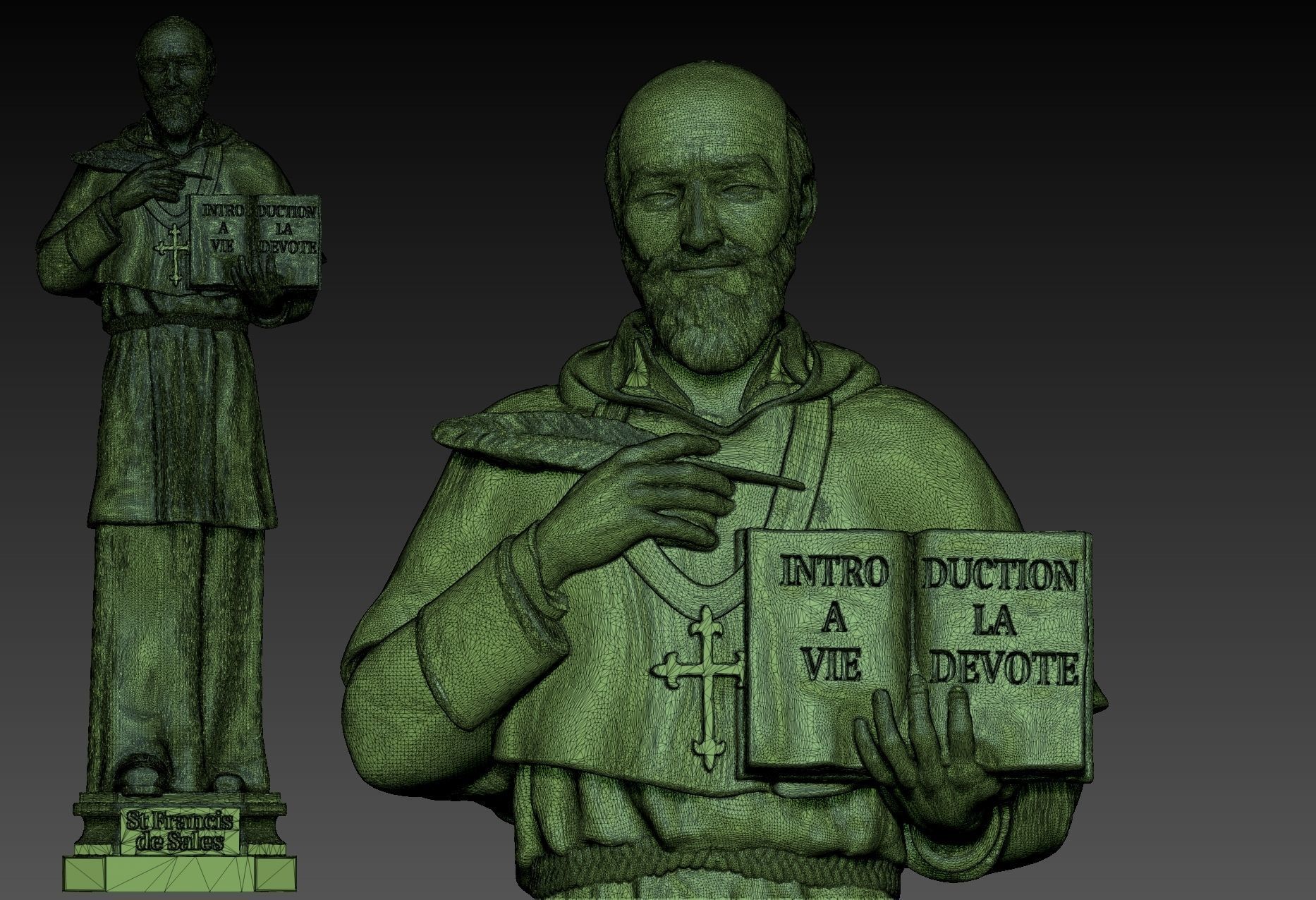 St Francis de Sales 3D print model_9