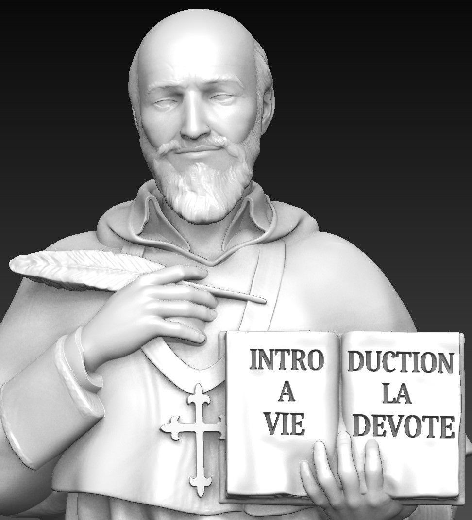 St Francis de Sales 3D print model_1
