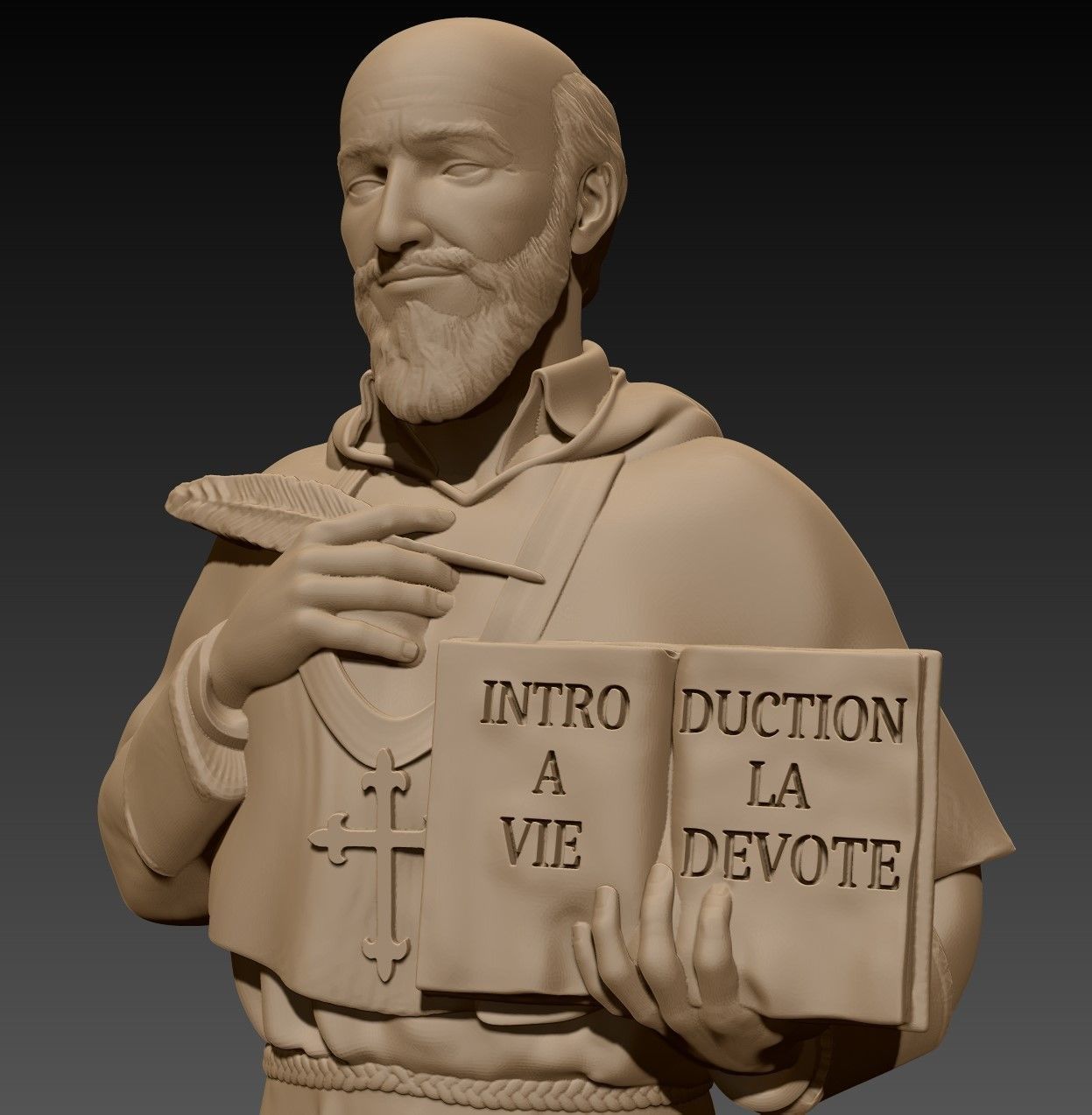 St Francis de Sales 3D print model_8